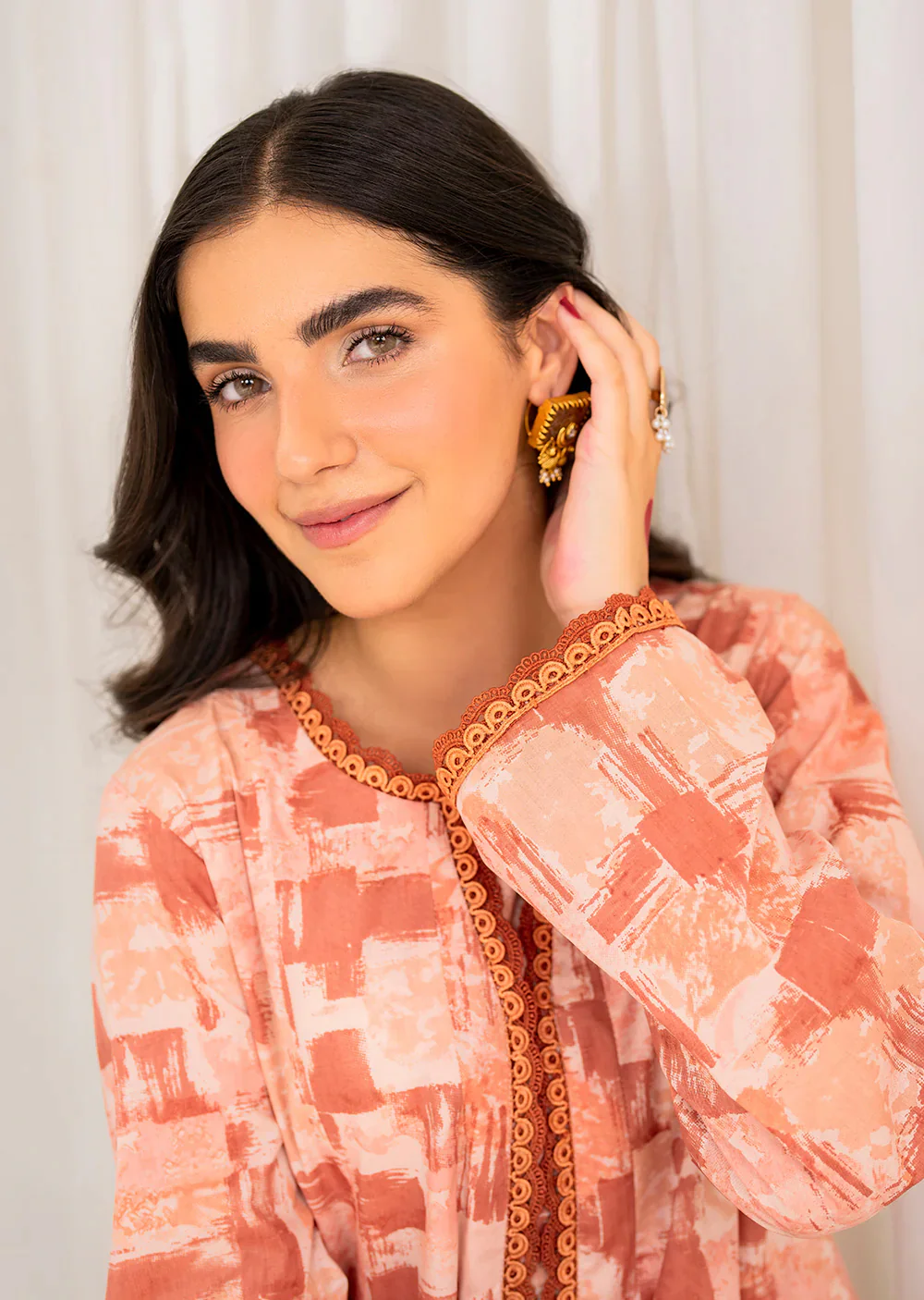 Shafaq - Readymade 3 Piece Garnet Suit - Image 5
