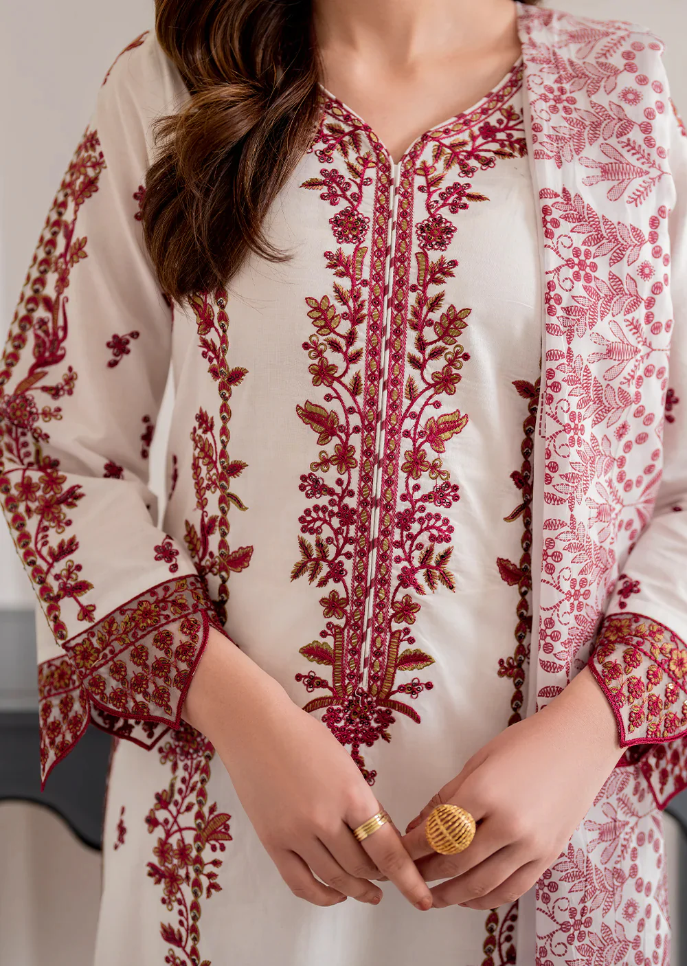 Sharjeena- Readymade 3 Piece Cotton Suit - Image 3