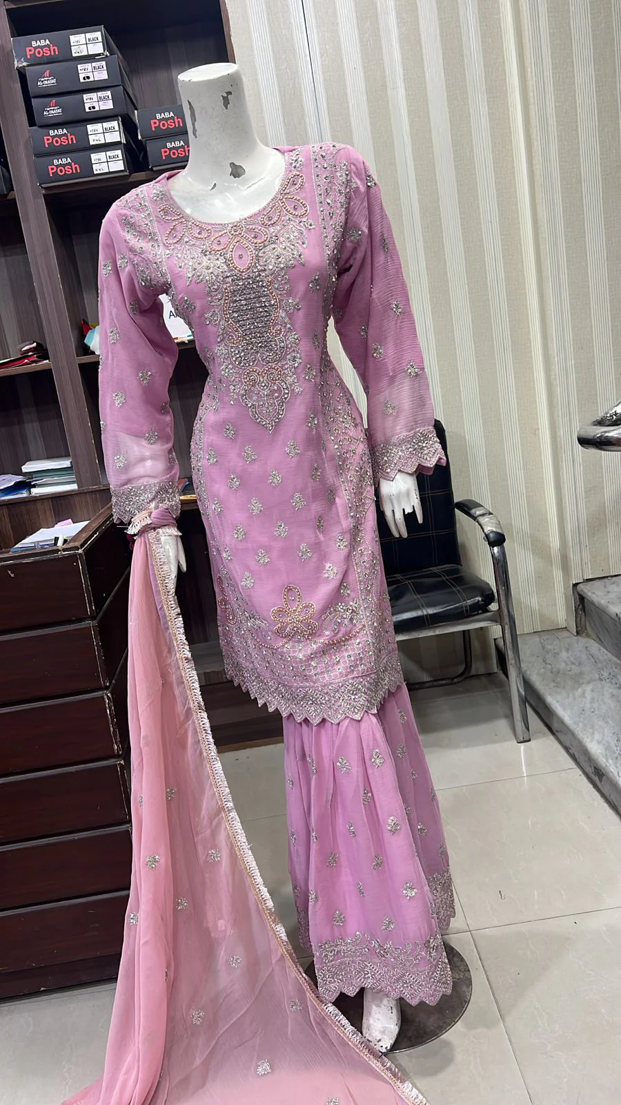 Shaz1706 - Readymade - Chiffon - Mummy n Me Outfit - Image 3