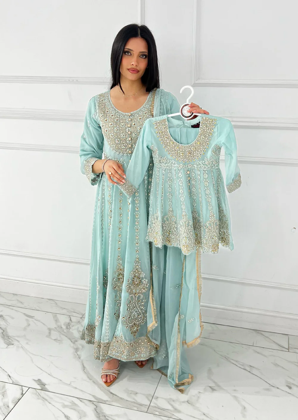 SHAZ1778 - Readymade - Chiffon - Mummy n Me Outfit