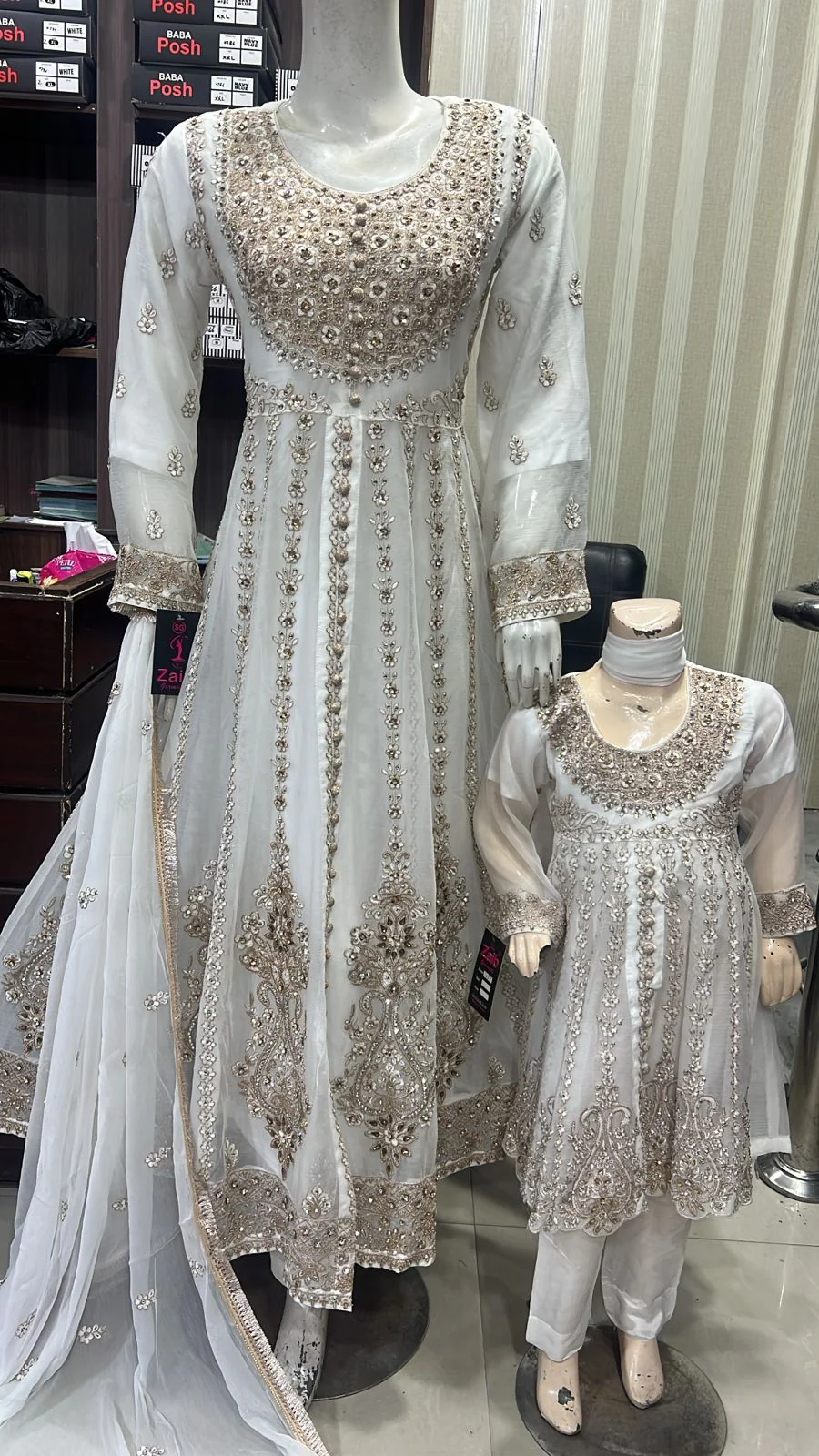 SHAZ1778 - Readymade - Chiffon - Mummy n Me Outfit - Image 21