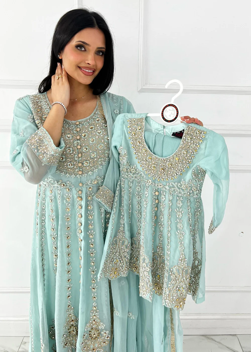 SHAZ1778 - Readymade - Chiffon - Mummy n Me Outfit - Image 6