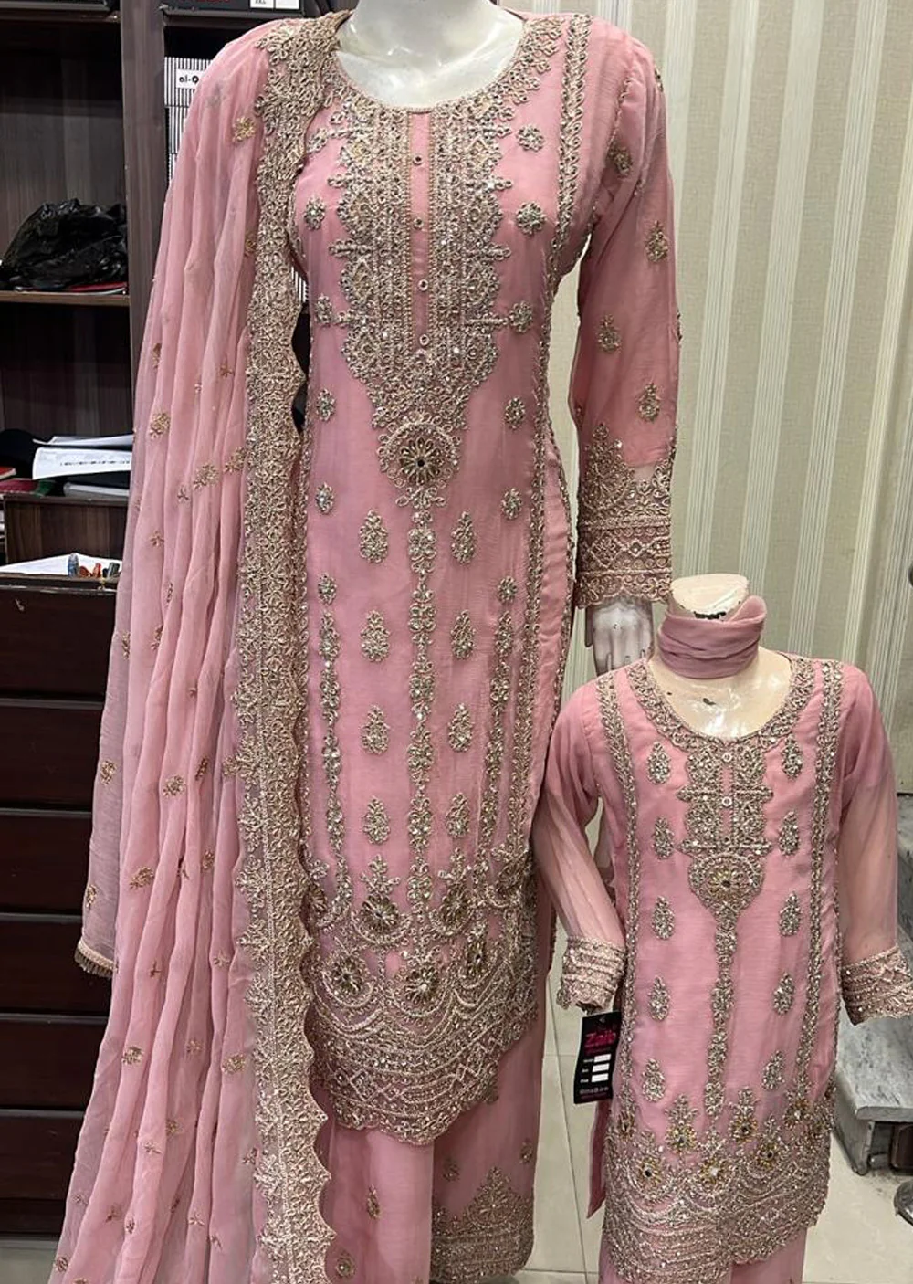 Shaz1801 - Readymade - Chiffon - Mummy n Me Outfit - Image 12