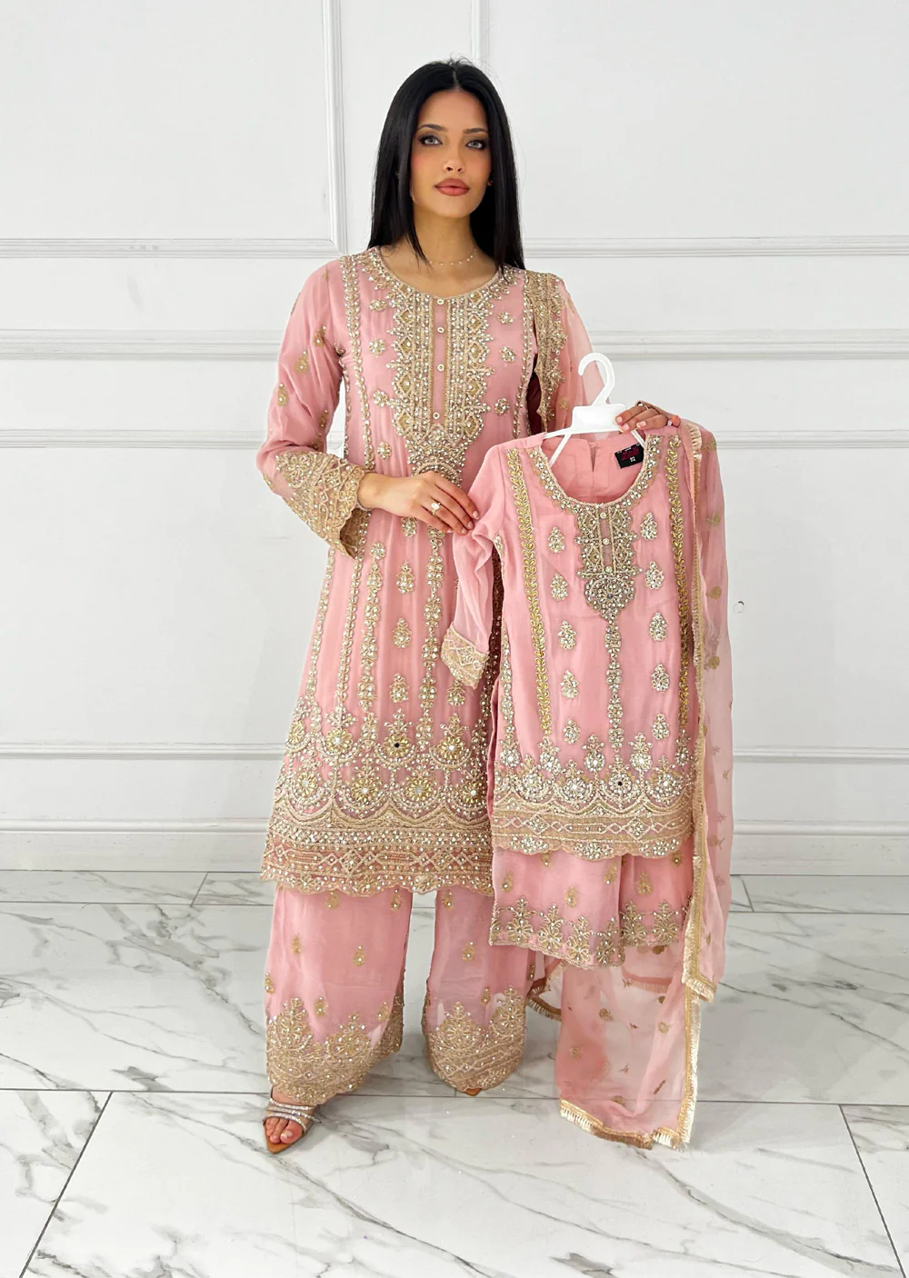 Shaz1801 - Readymade - Chiffon - Mummy n Me Outfit - Image 5