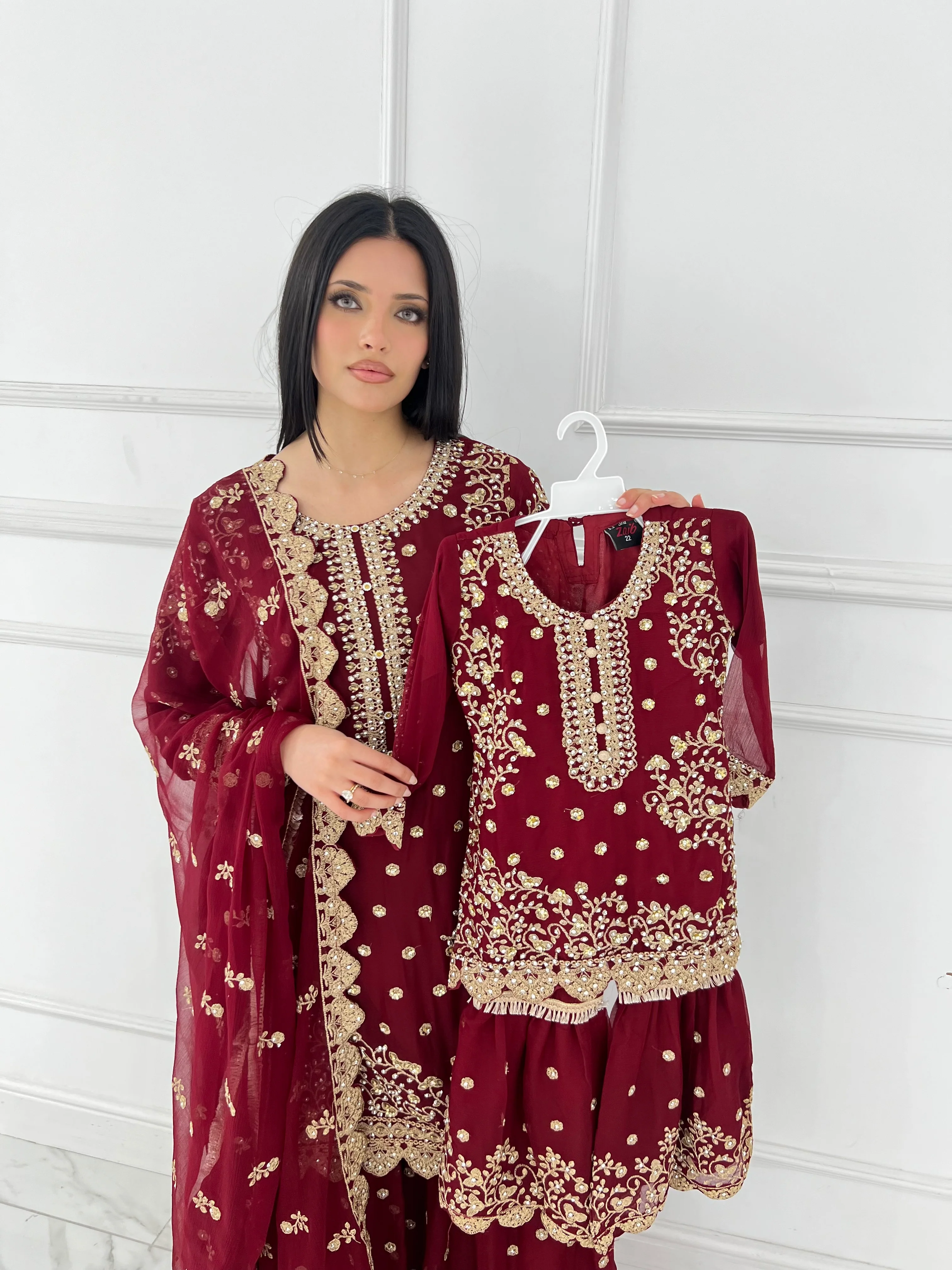 Shaz1817 - Readymade - Chiffon - Mummy n Me Outfit - Image 19