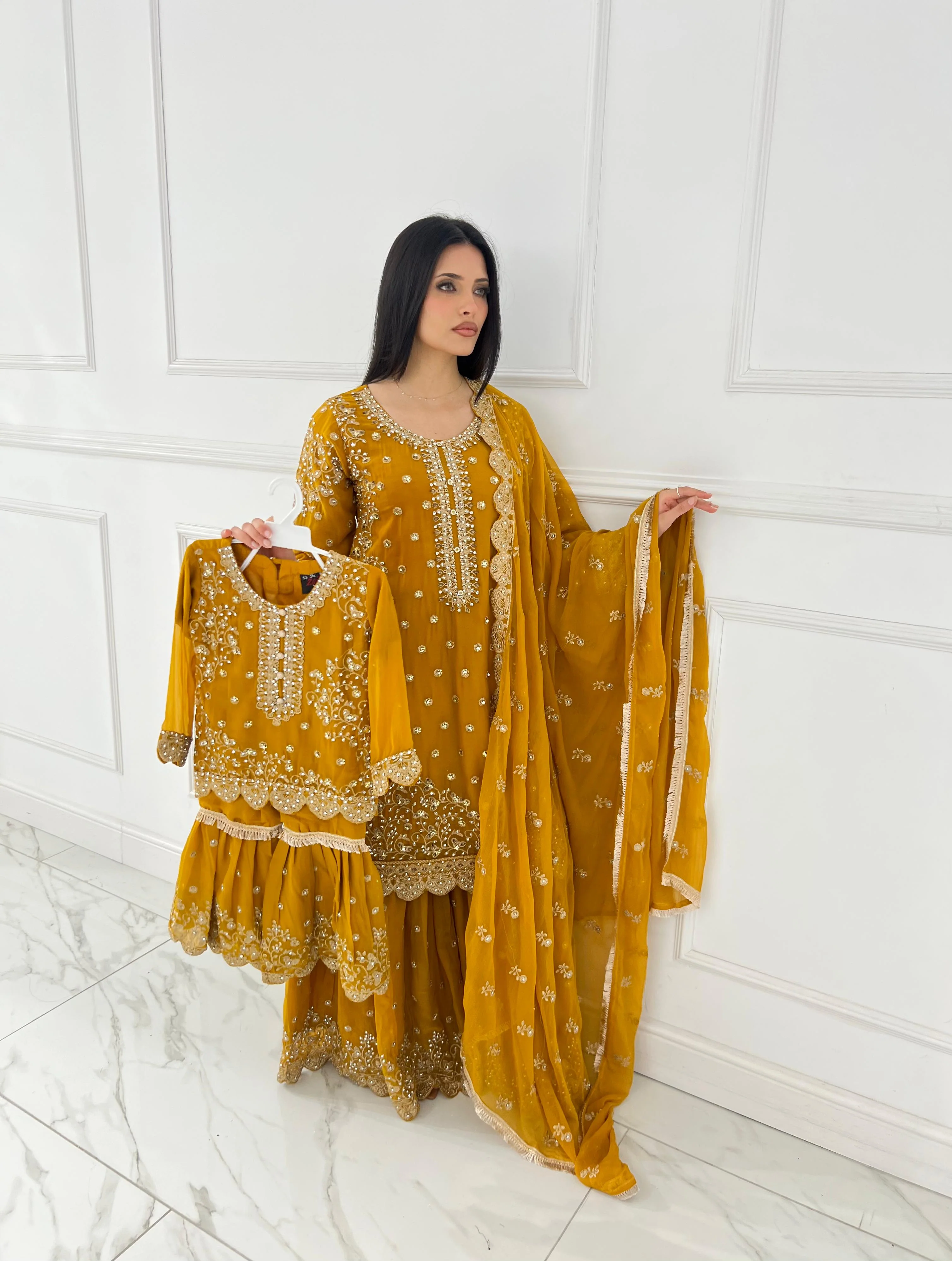 Shaz1817 - Readymade - Chiffon - Mummy n Me Outfit - Image 3