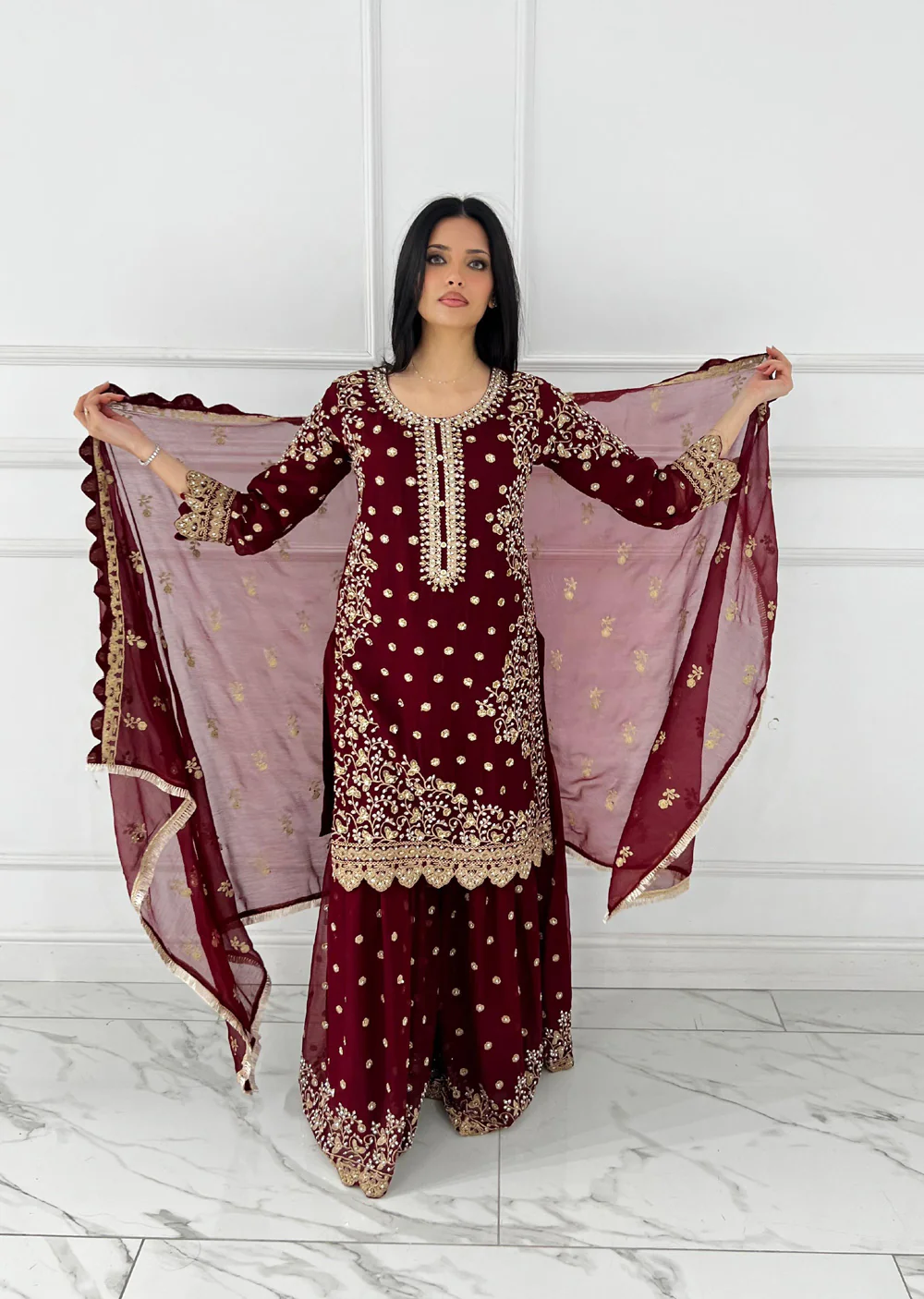 Shaz1817 - Readymade - Chiffon - Mummy n Me Outfit - Image 4