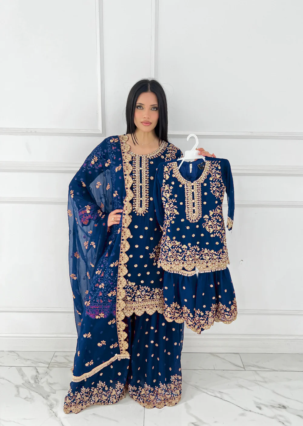 Shaz1817 - Readymade - Chiffon - Mummy n Me Outfit - Image 5