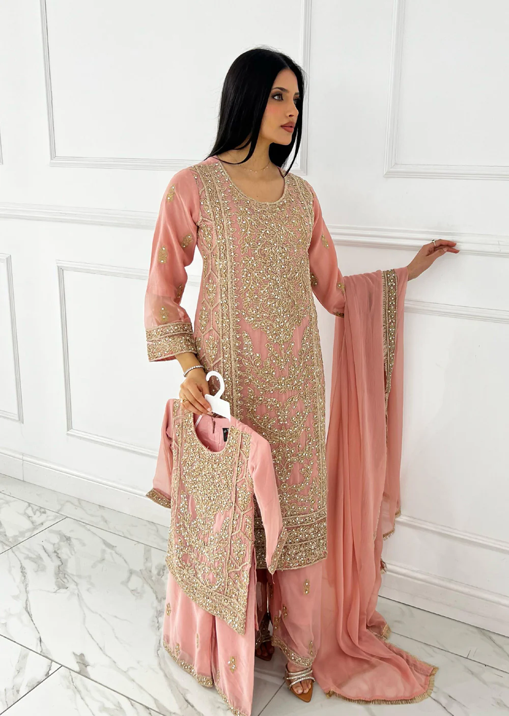 Shaz1844 - Readymade - Chiffon - Mummy n Me Outfit - Image 3