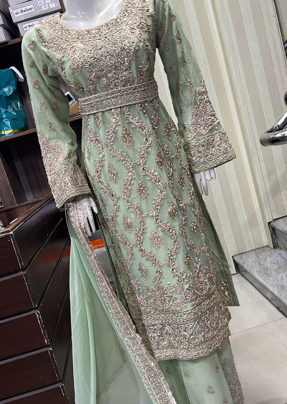 Shaz1900 - Readymade Chiffon Belt Suit - Image 2