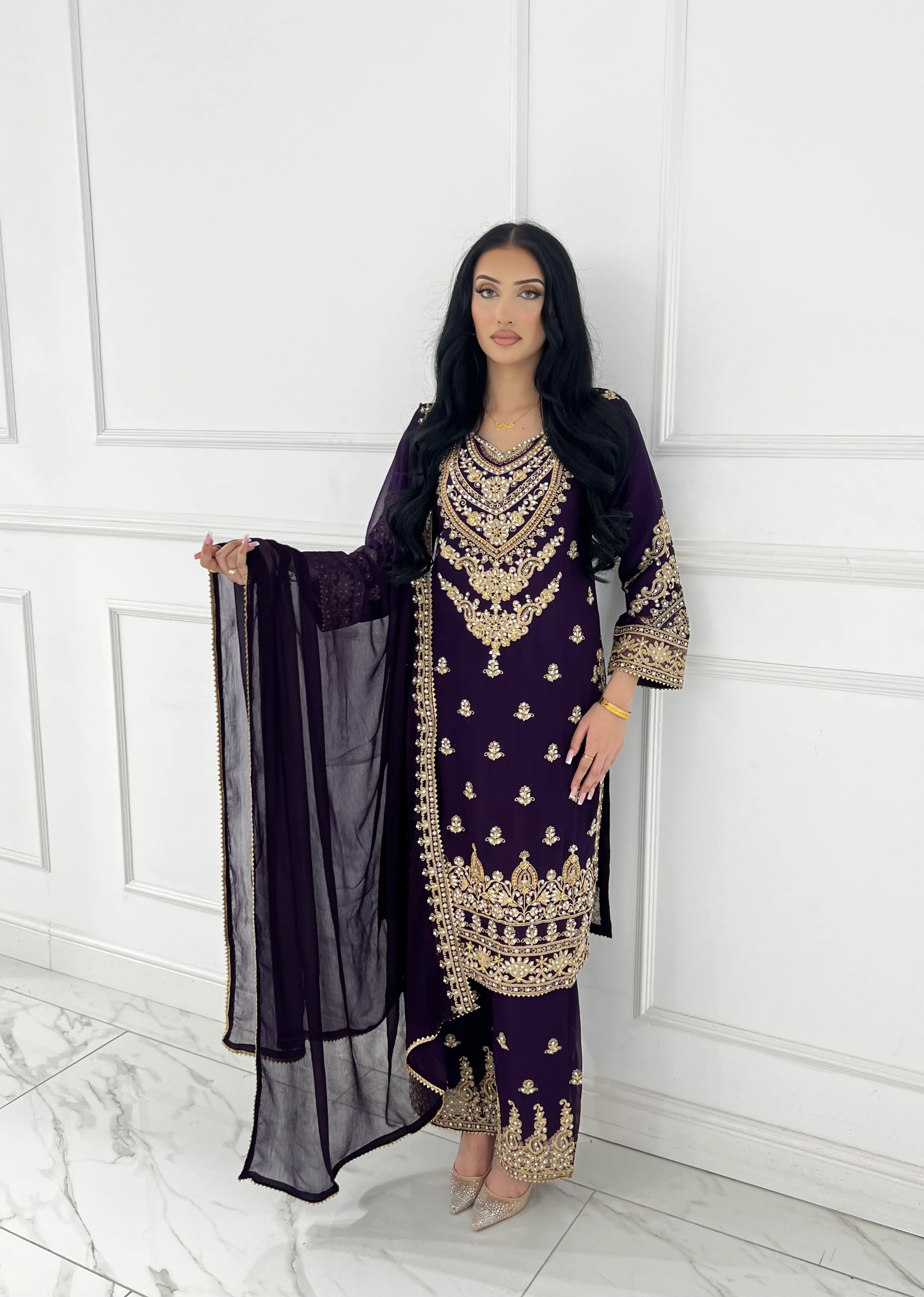 Shaz1901 - Readymade Chiffon Suit - Image 15