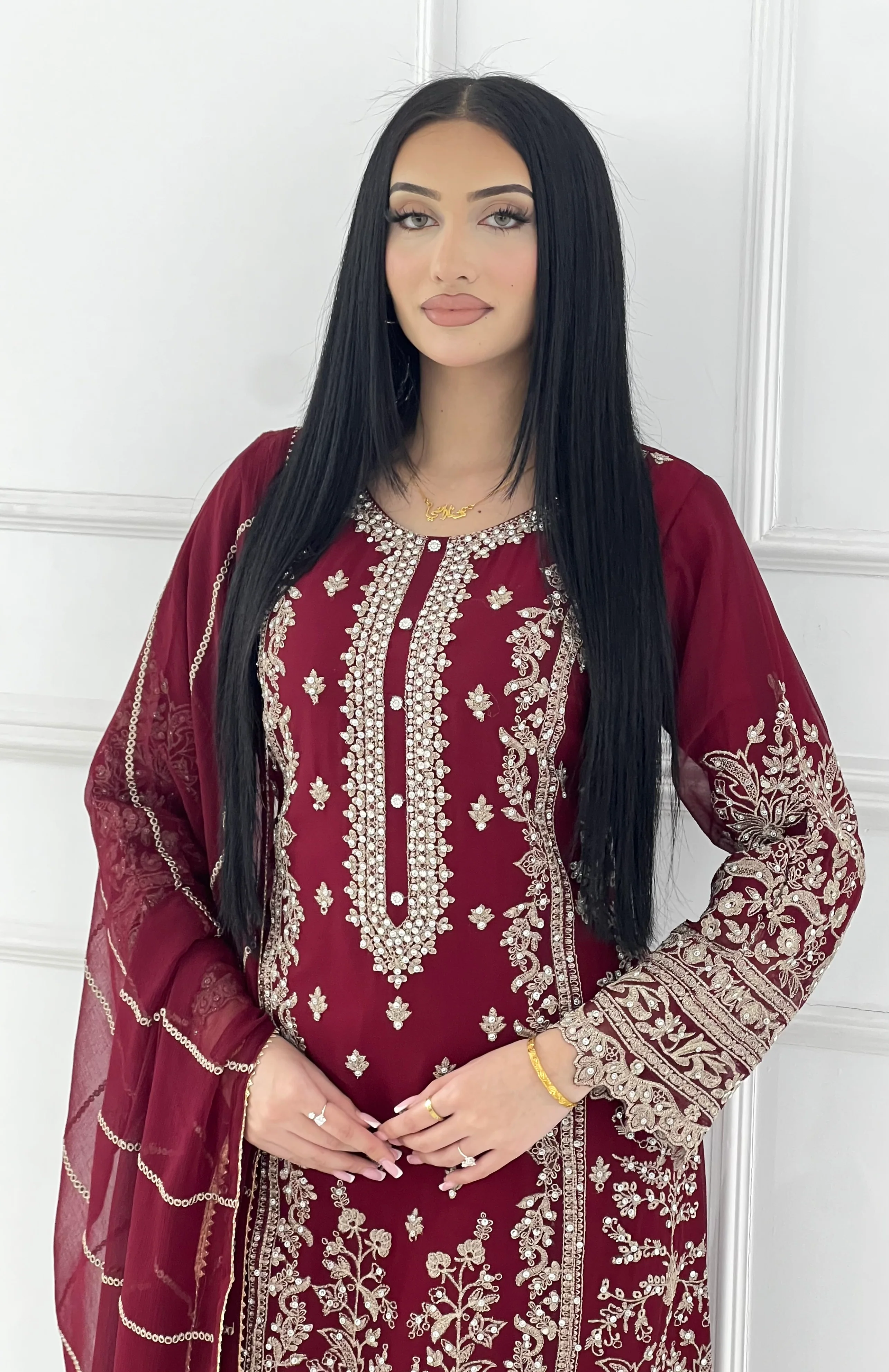 Shaz1903 - Readymade Chiffon Suit - Image 6