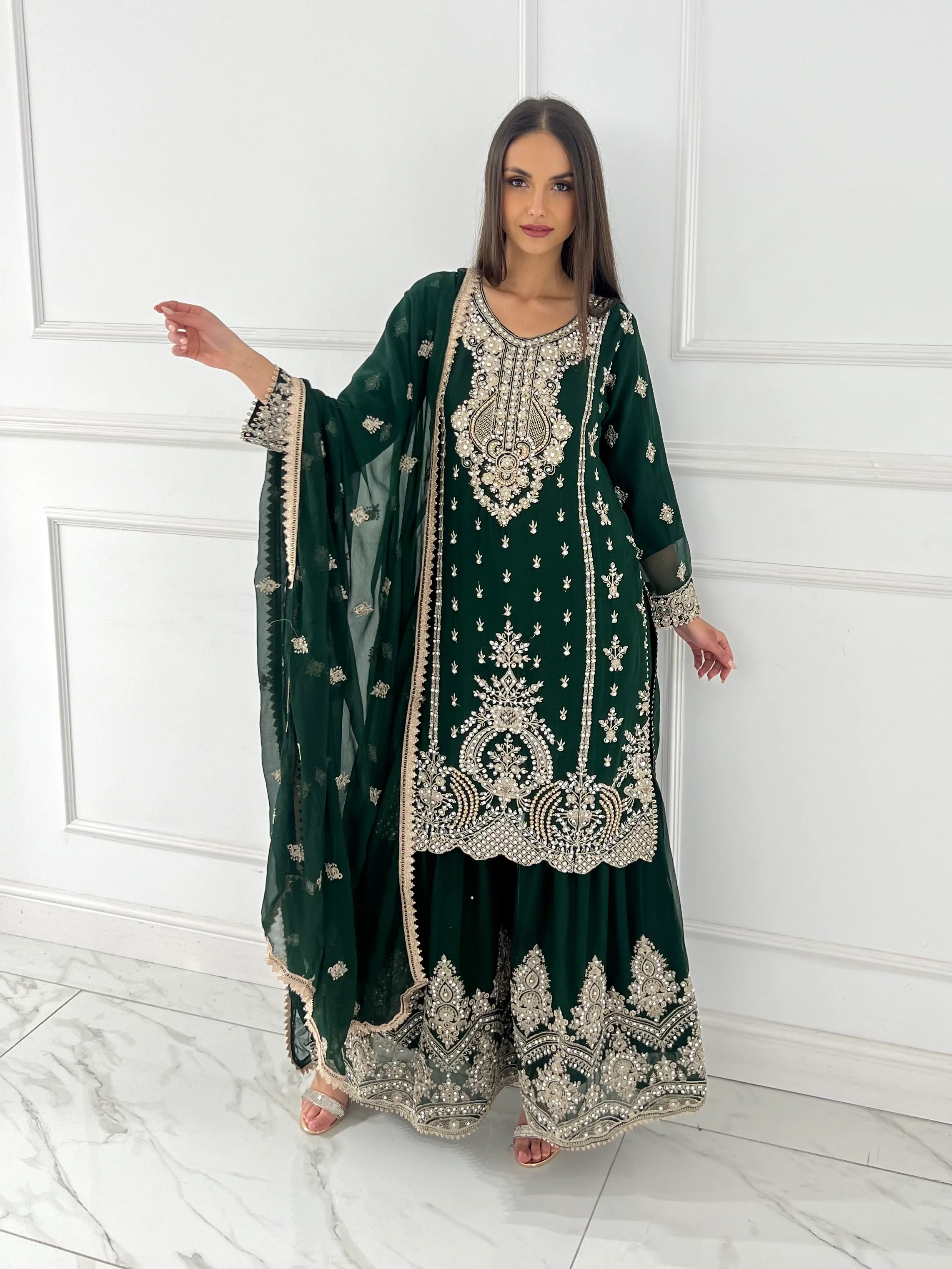 SHAZ1904 - Readymade - Chiffon - Mummy n Me Outfit - Image 11