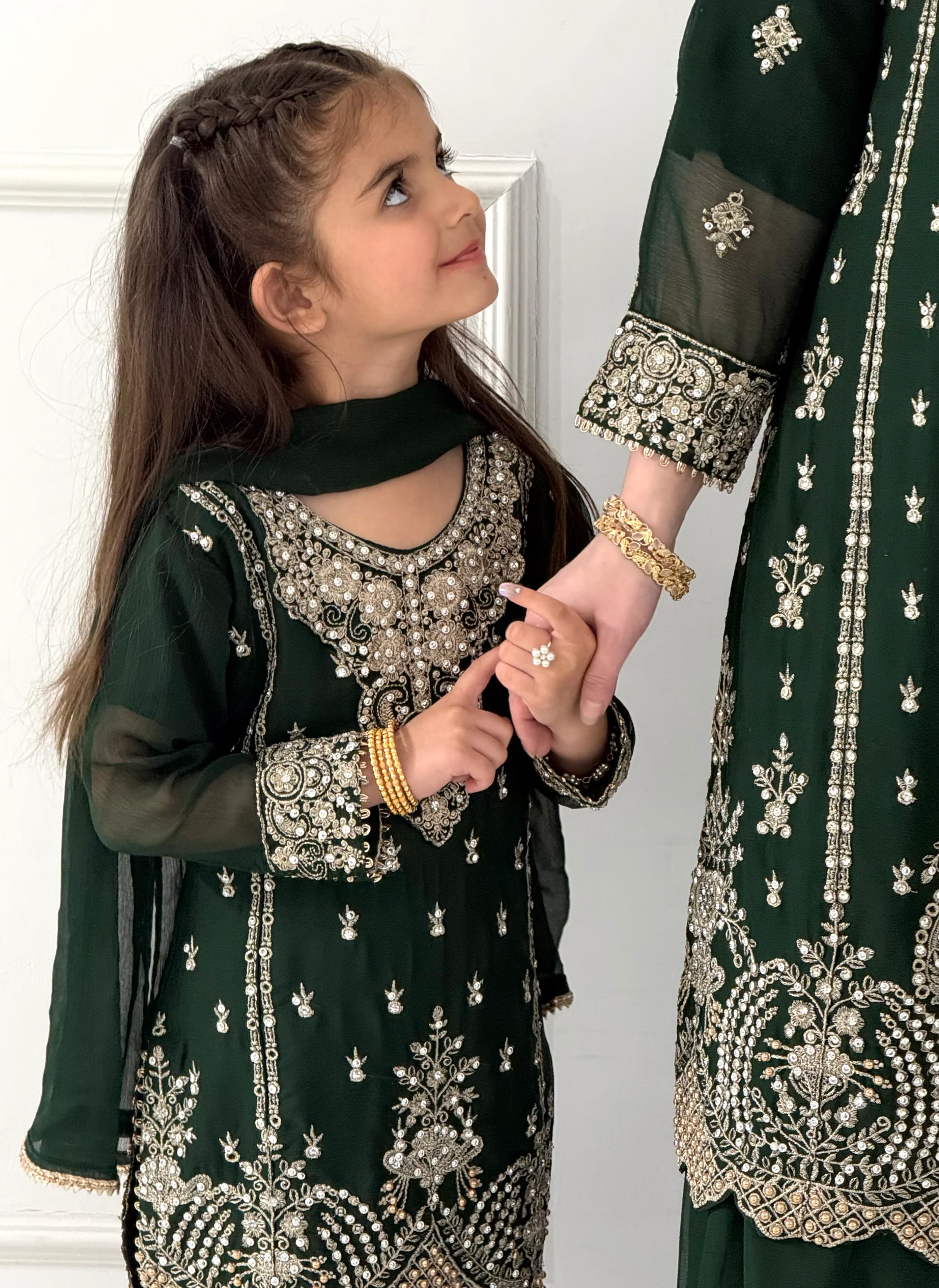 SHAZ1904 - Readymade - Chiffon - Mummy n Me Outfit - Image 14
