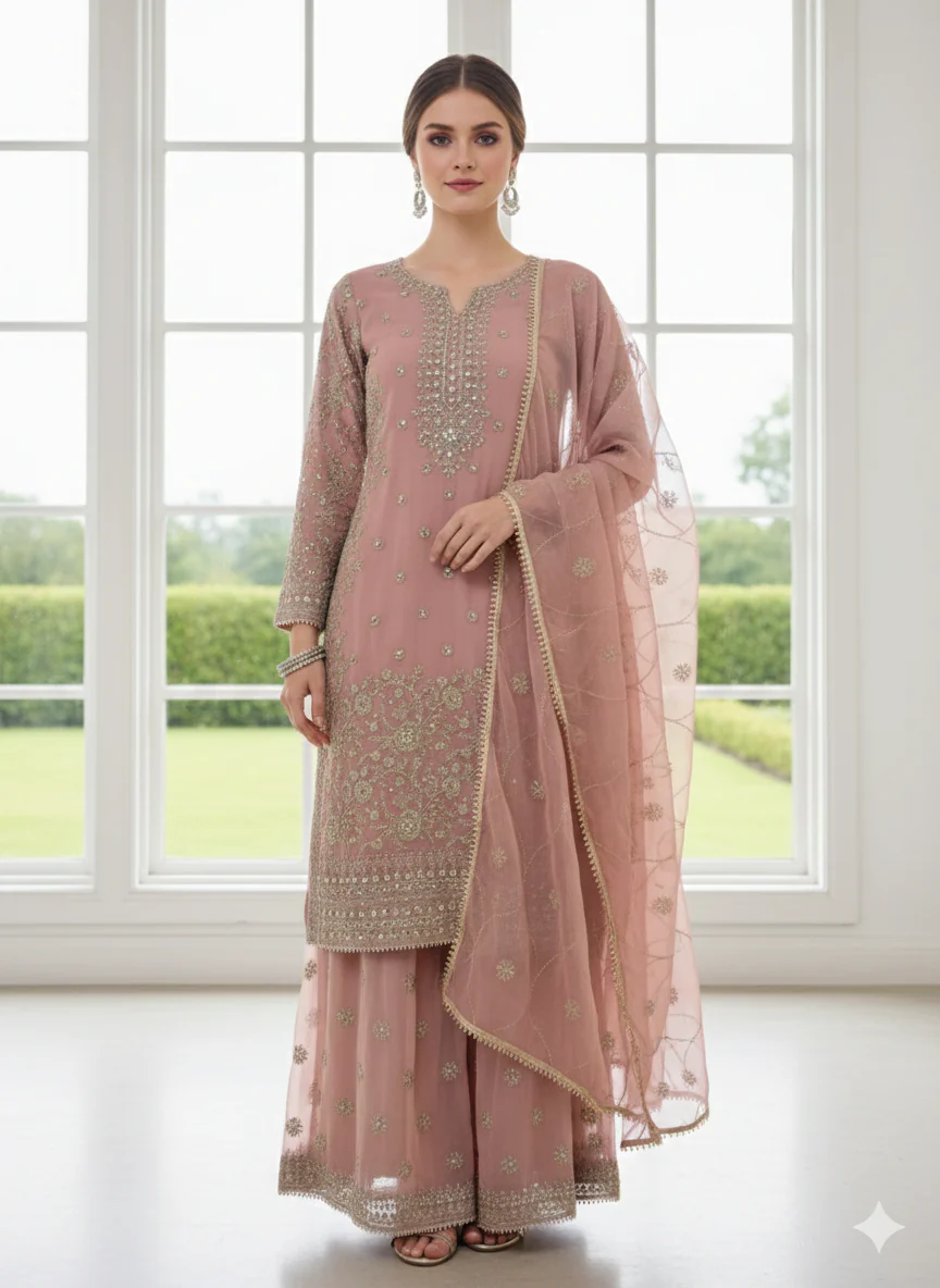 Shaz1906 - Readymade Chiffon Suit - Image 4