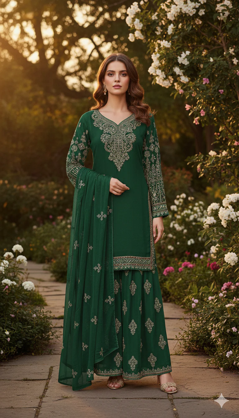 Shaz1909 - Readymade Chiffon Suit - Image 2