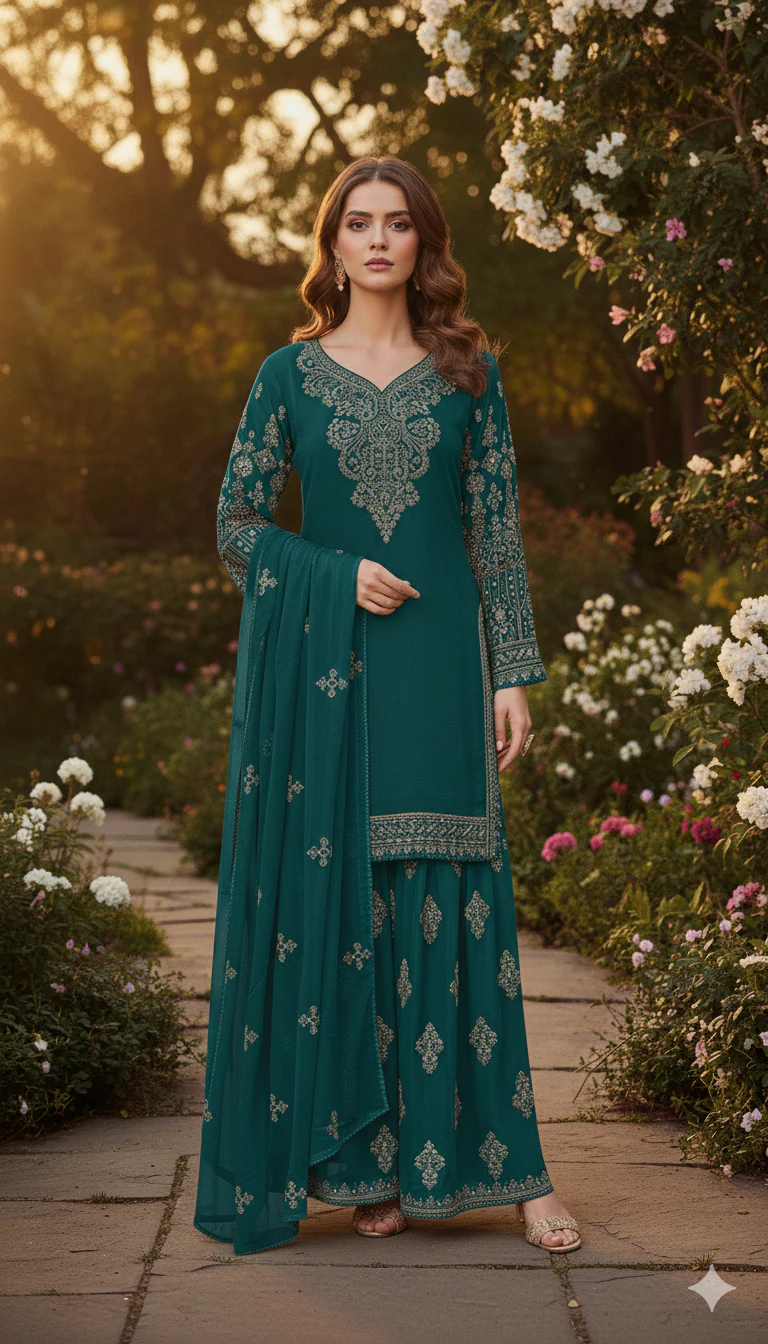Shaz1909 - Readymade Chiffon Suit - Image 3