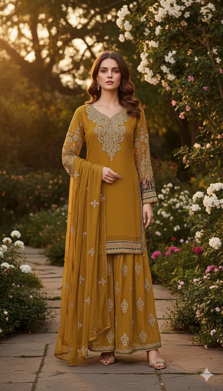 Shaz1909 - Readymade Chiffon Suit - Image 4