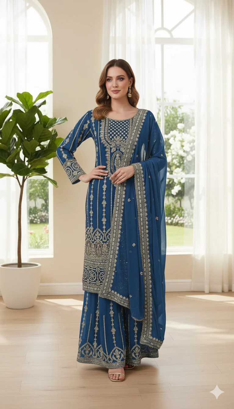 Shaz1910 - Readymade Chiffon Suit - Image 4