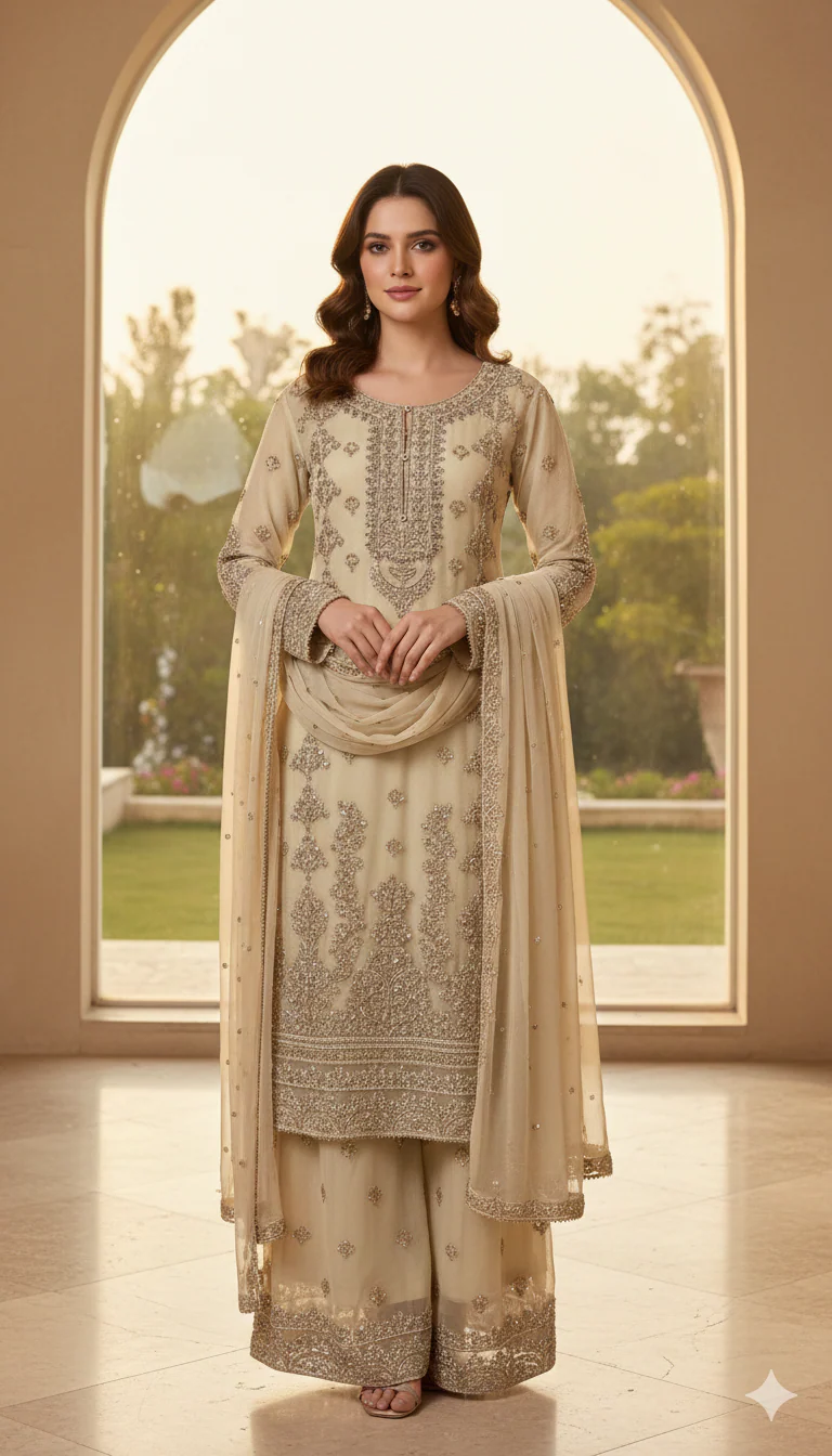 Shaz1911 - Readymade Chiffon Suit - Image 3