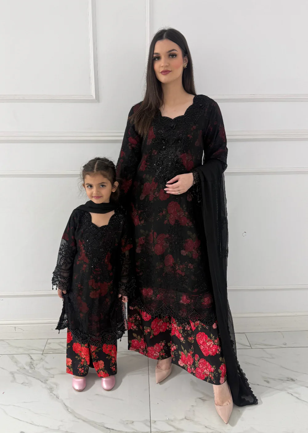 Shaz1913 - Readymade Chiffon Mummy n Me Outfit - Image 2