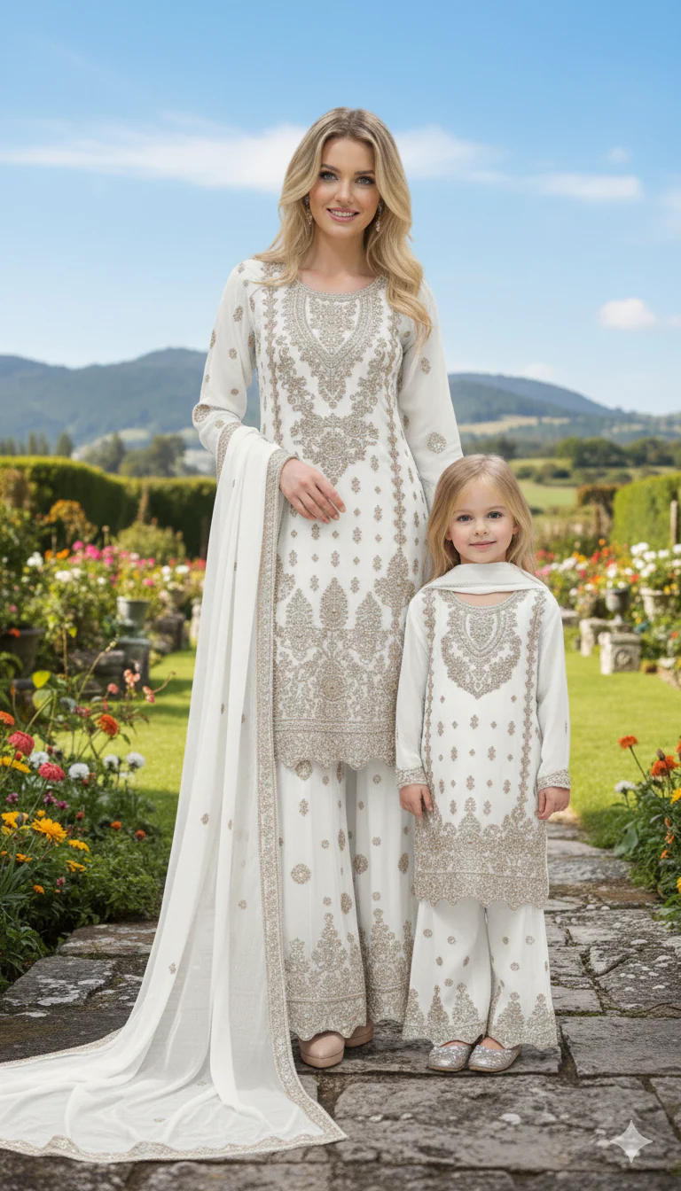 SHAZ1919 Noori - Chiffon Mummy n Me Outfit - Image 5