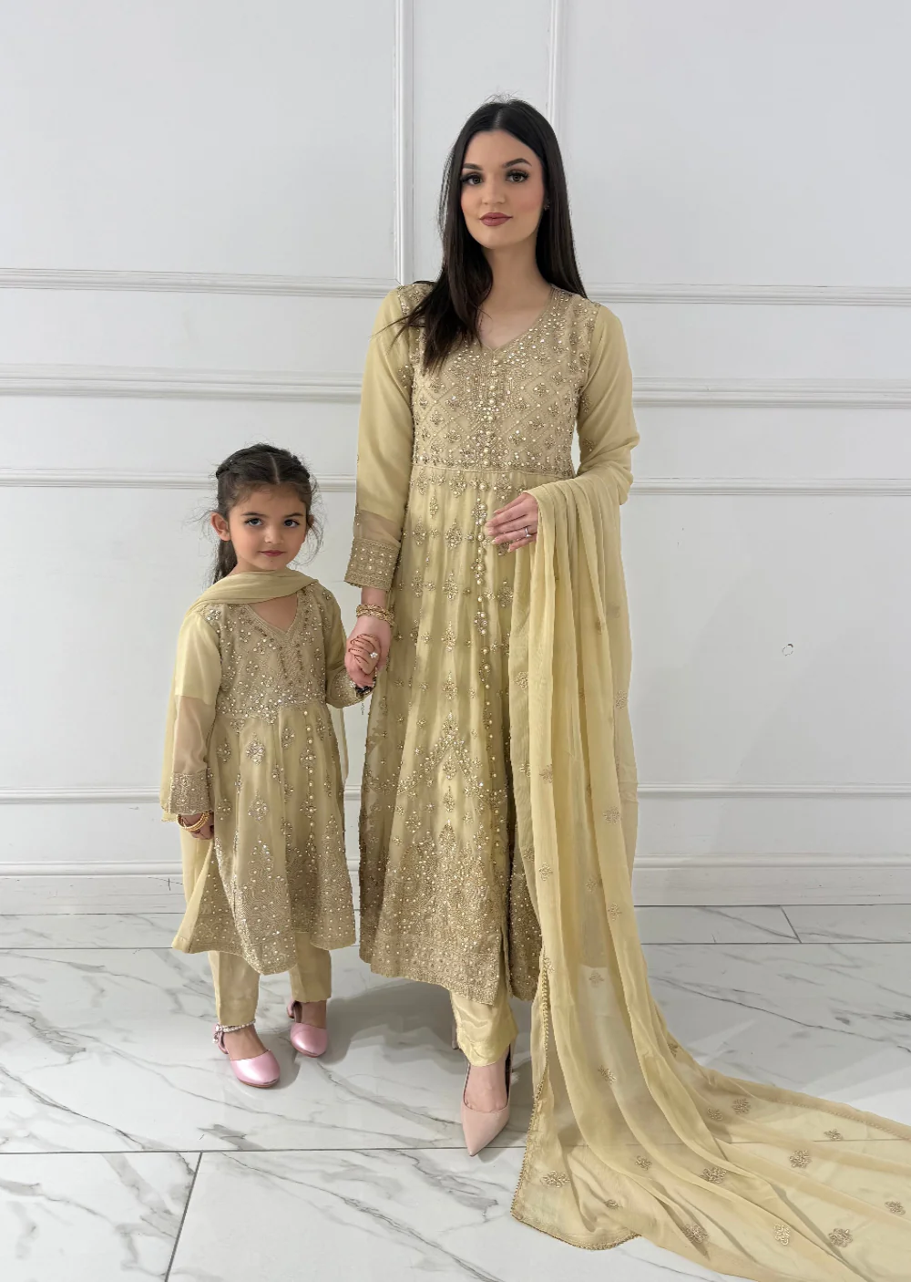 SHAZ1928 - Durrah - Chiffon Mummy n Me Maxi Dress