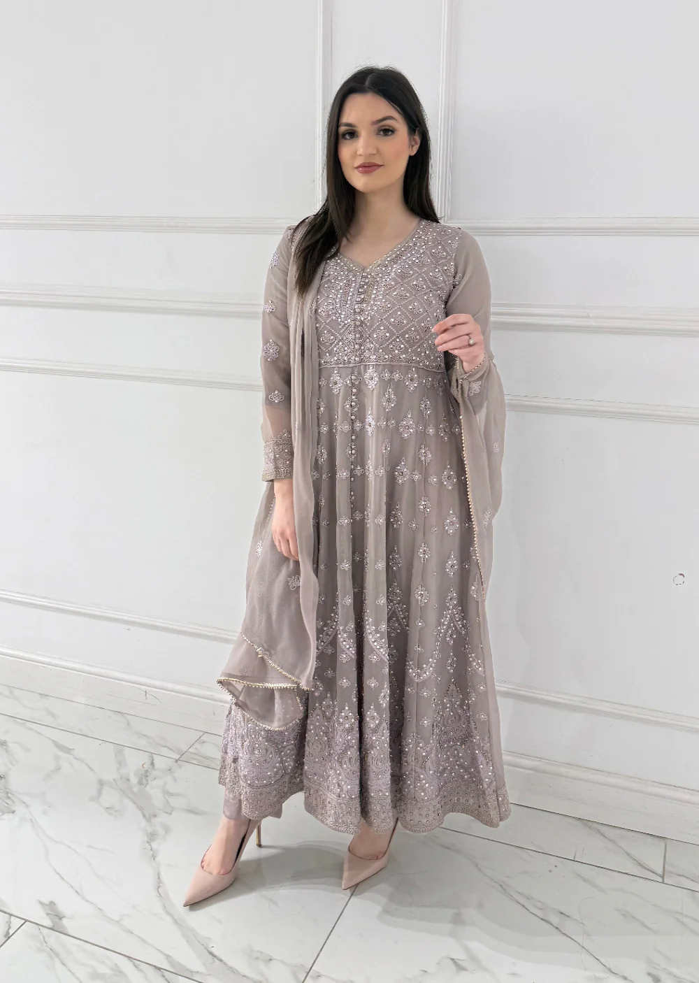 SHAZ1928 - Durrah - Chiffon Mummy n Me Maxi Dress - Image 2