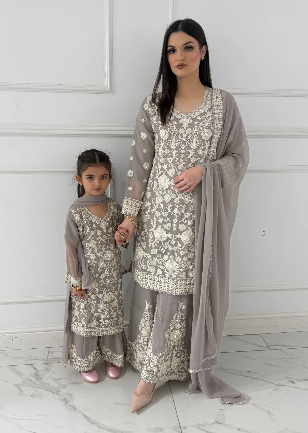 SHAZ1926 - Readymade Chiffon Mummy n Me Outfit