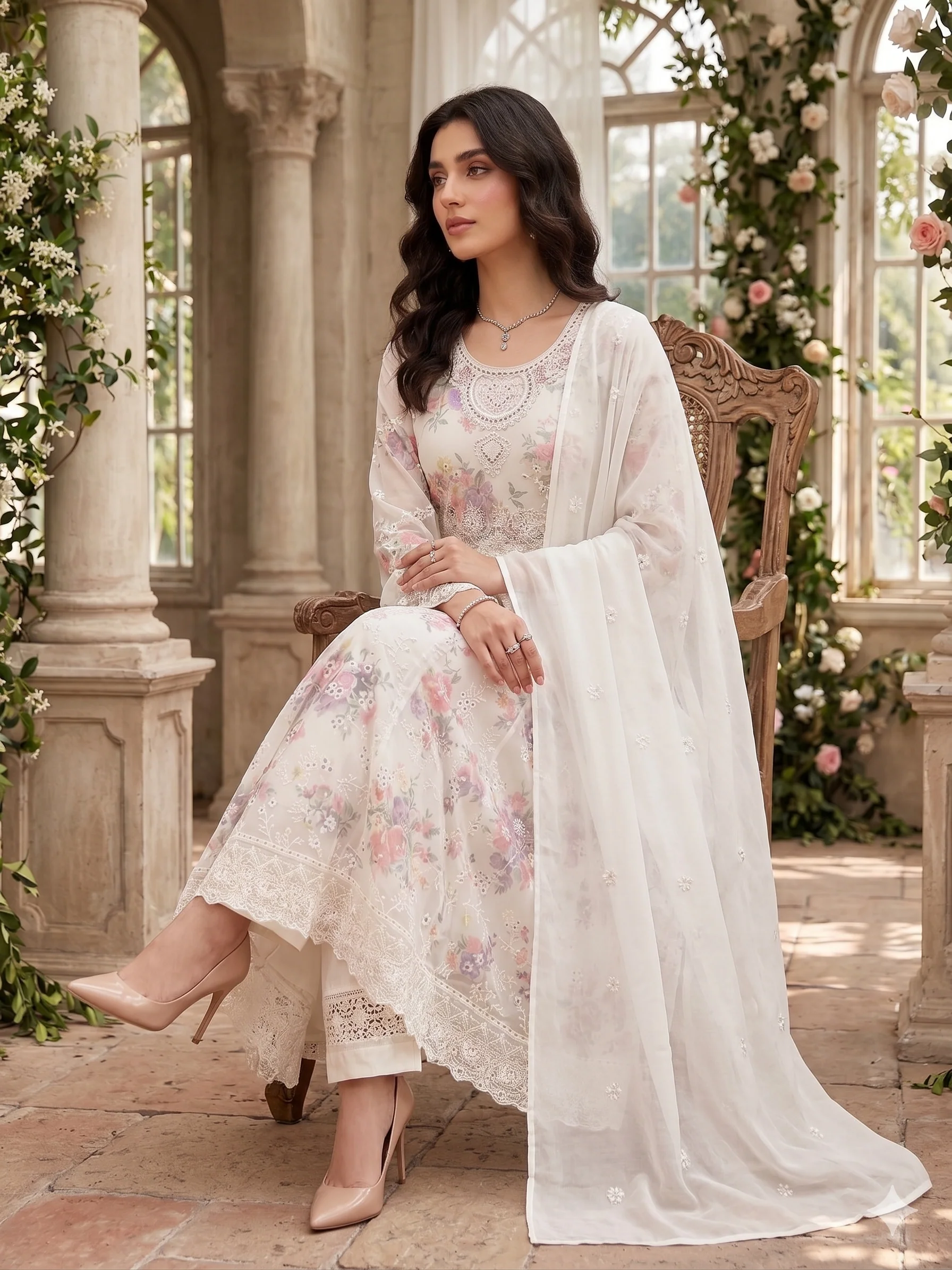 SHAZ1931 - Chiffon Suit | 3-Piece Formal Ensemble - Image 4