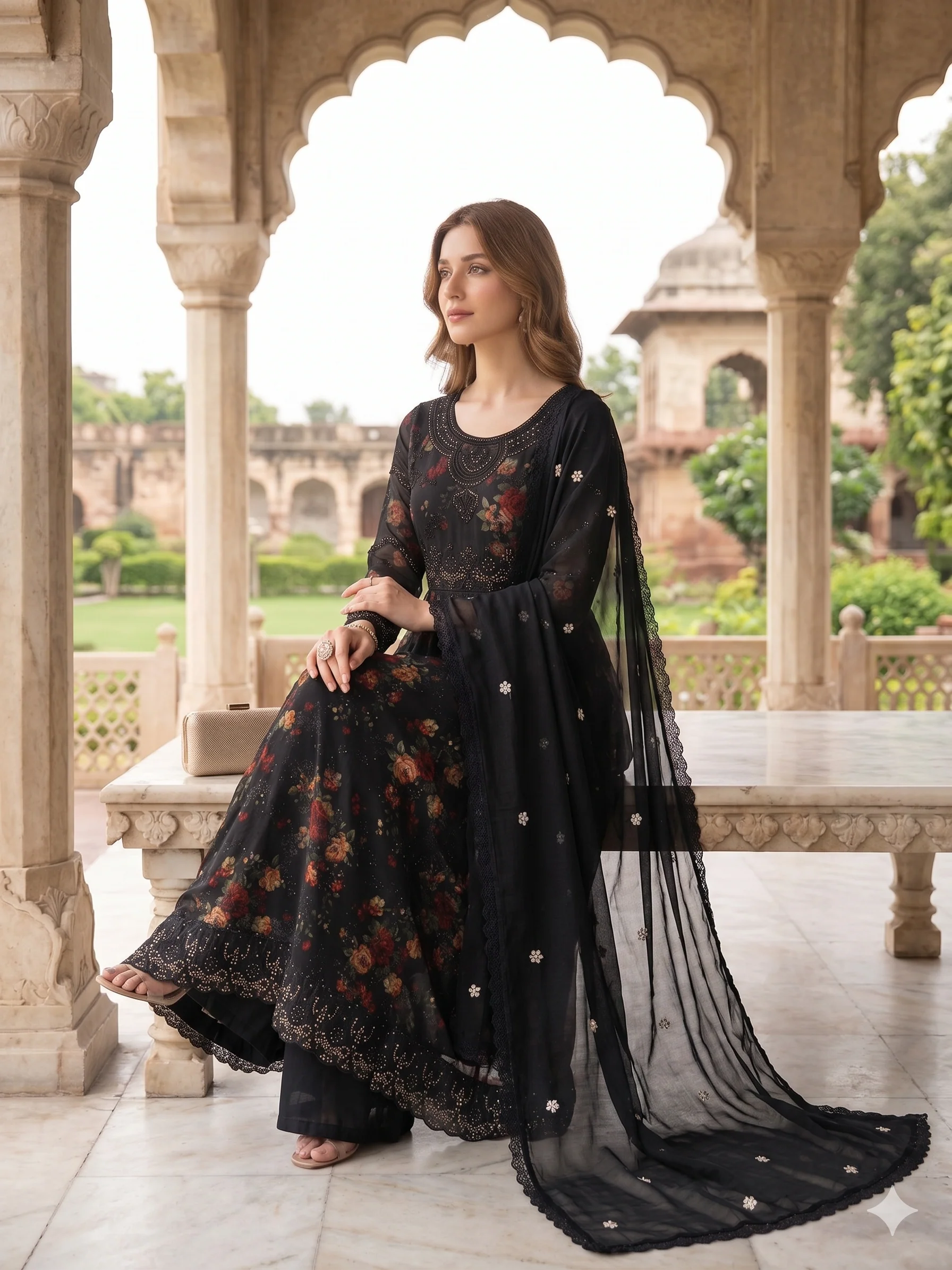 SHAZ1931 - Chiffon Suit | 3-Piece Formal Ensemble - Image 5