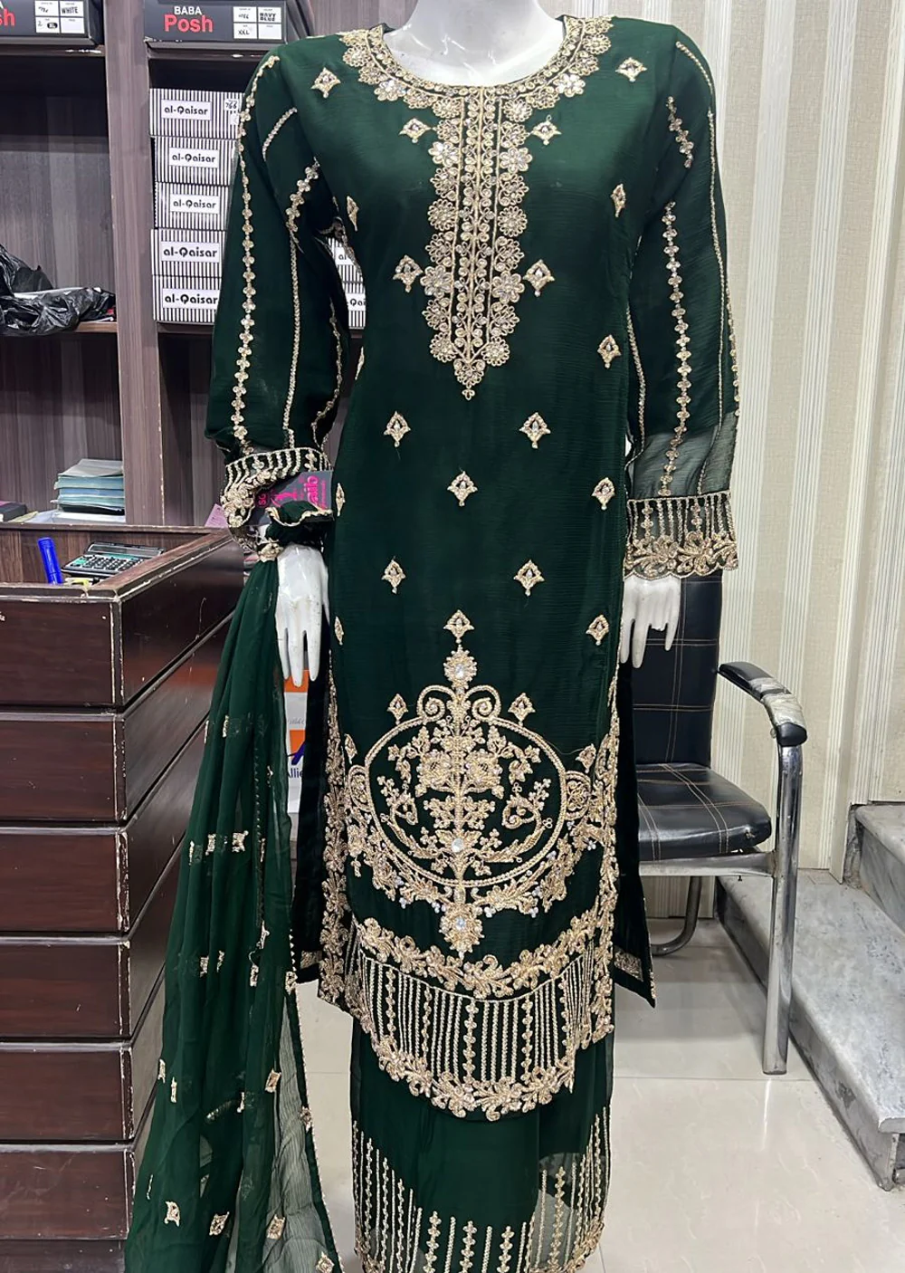 SHAZ1798 - Readymade - Chiffon - Mummy n Me Outfit - Image 10