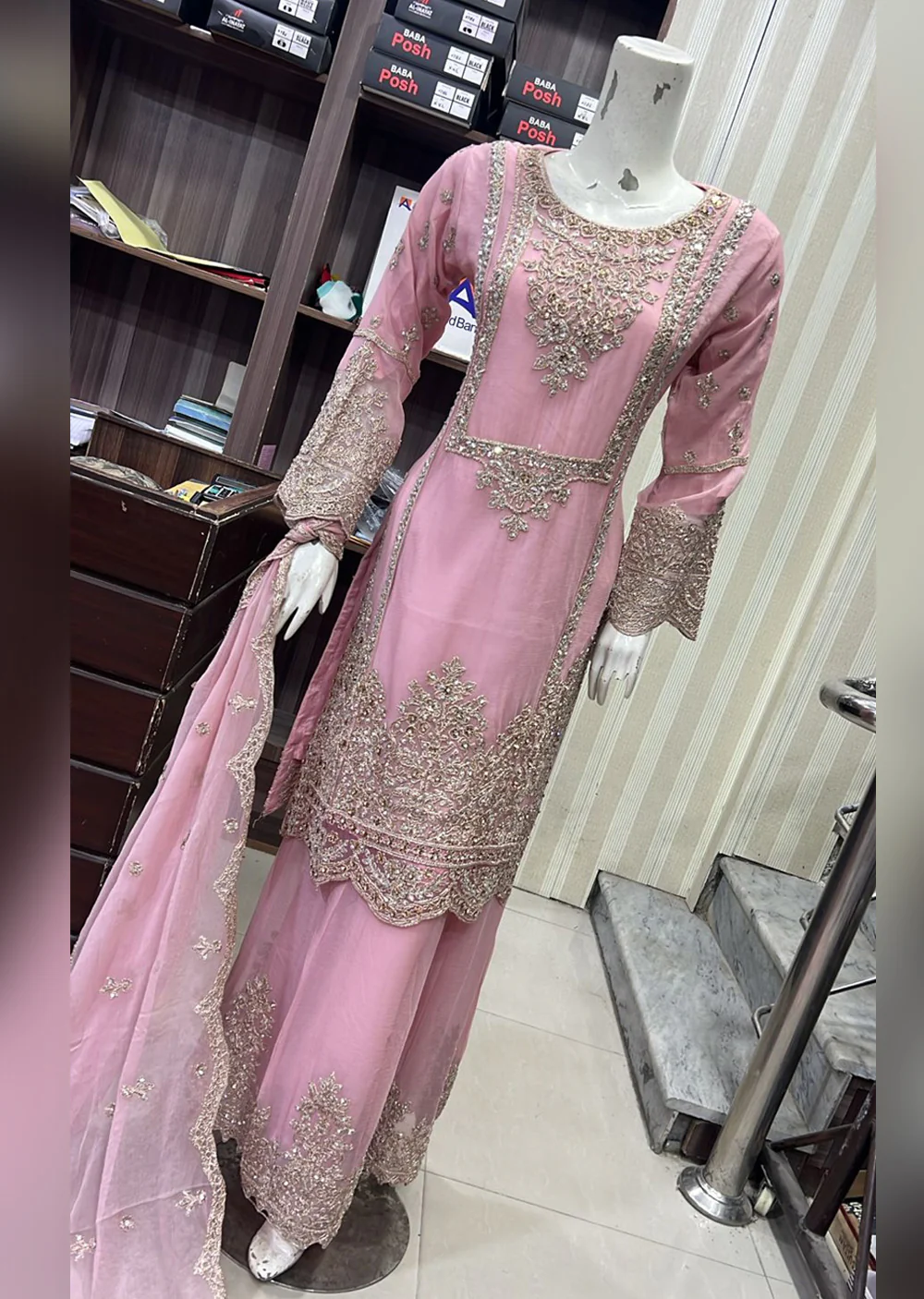 SHAZ9008 Chiffon Embroidered Mummy n Me Outfit - Image 14