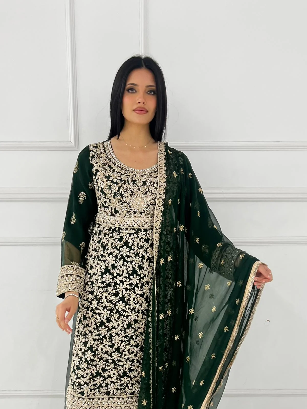 SHAZ9009 Chiffon Ghotta Work Suit - Image 15