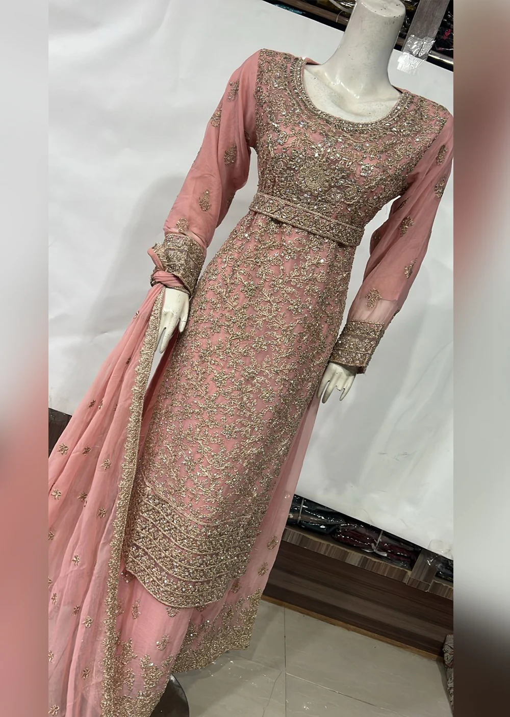 SHAZ9009 Chiffon Ghotta Work Suit - Image 8