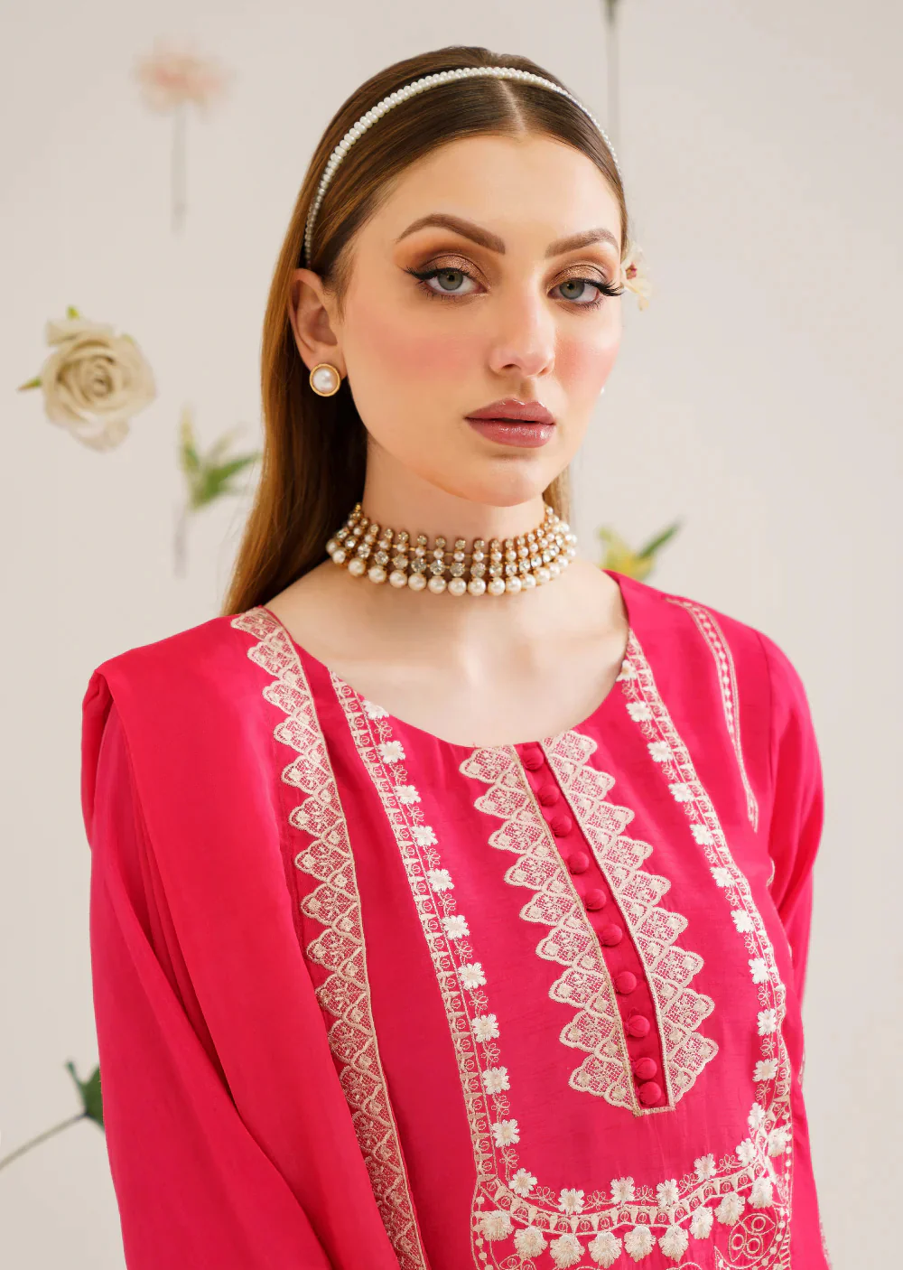 Shibra - Readymade 3 Piece Garnet Suit - Image 3