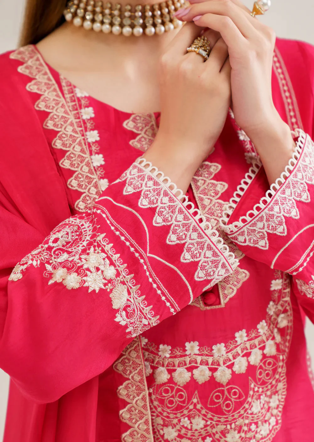 Shibra - Readymade 3 Piece Garnet Suit - Image 4