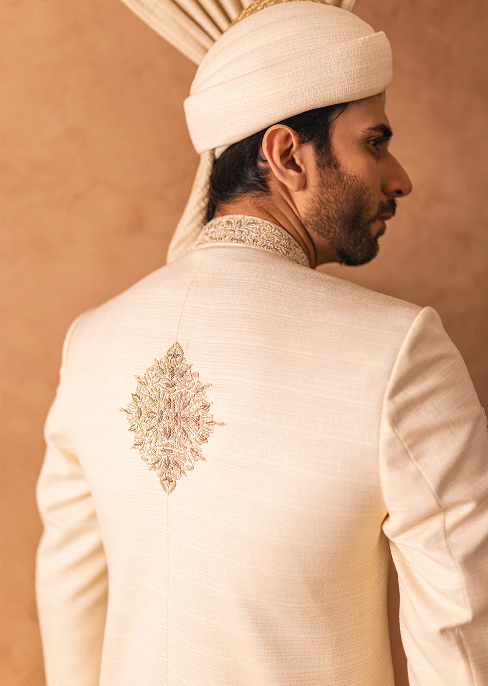 SHR-05 - offwhite - Readymade Mens Sherwani 2024 - Image 5