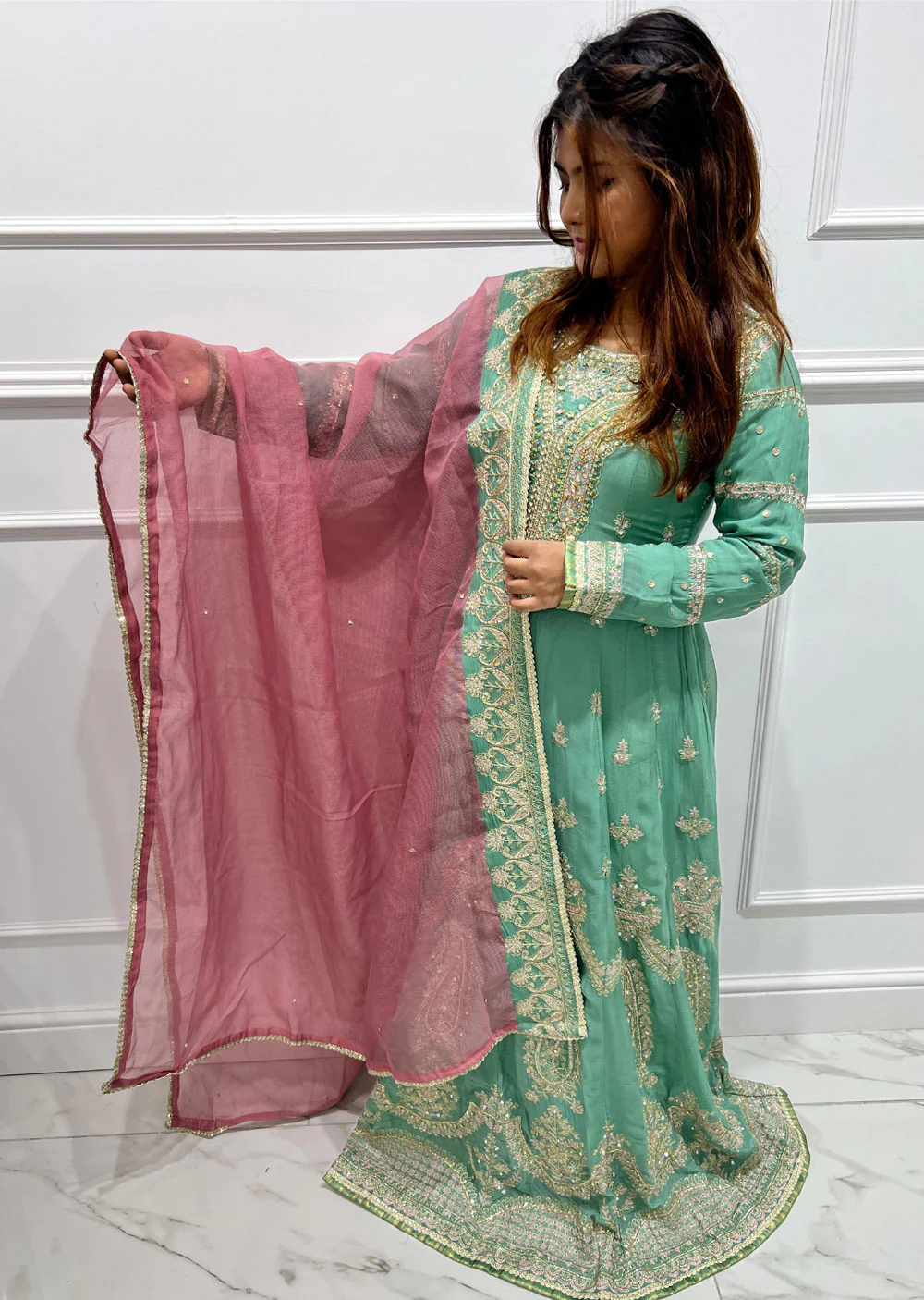 SJN3042 Hannah - Readymade Chiffon Suit - Image 2