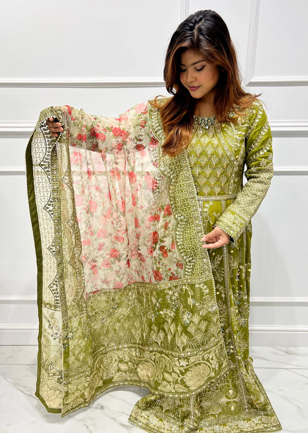 SJN3133 Mali - Readymade Chiffon Suit - Image 2