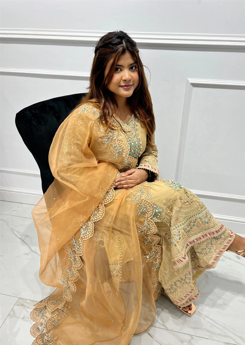 SJN3159 Raeesa - Readymade Chiffon Suit - Image 6