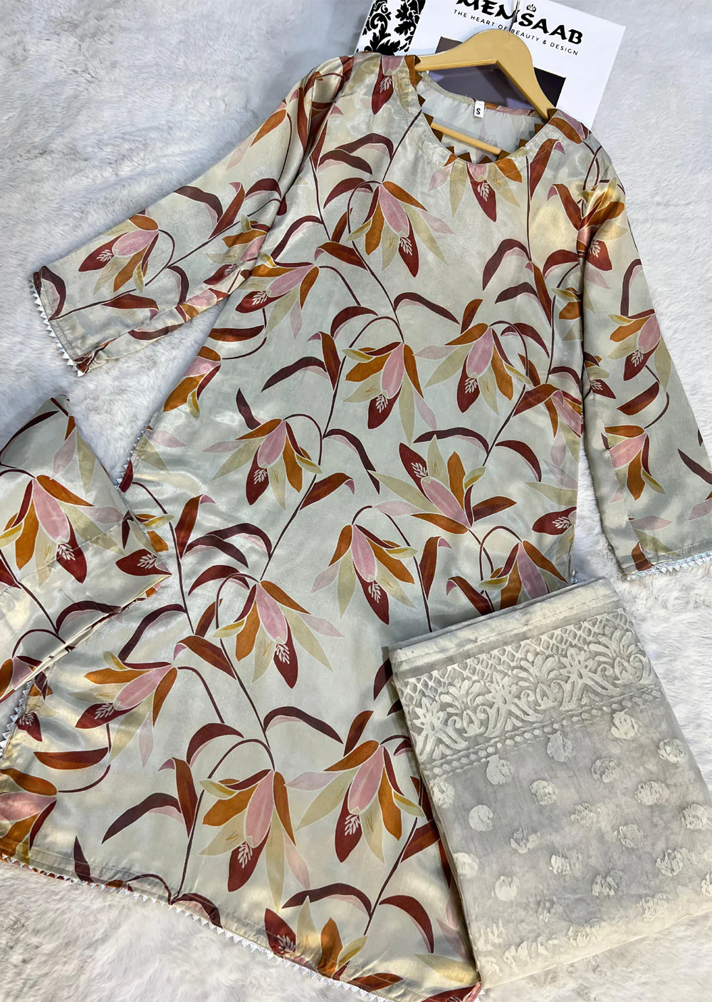 SLM621 Soneli - Readymade Mint Silk Suit