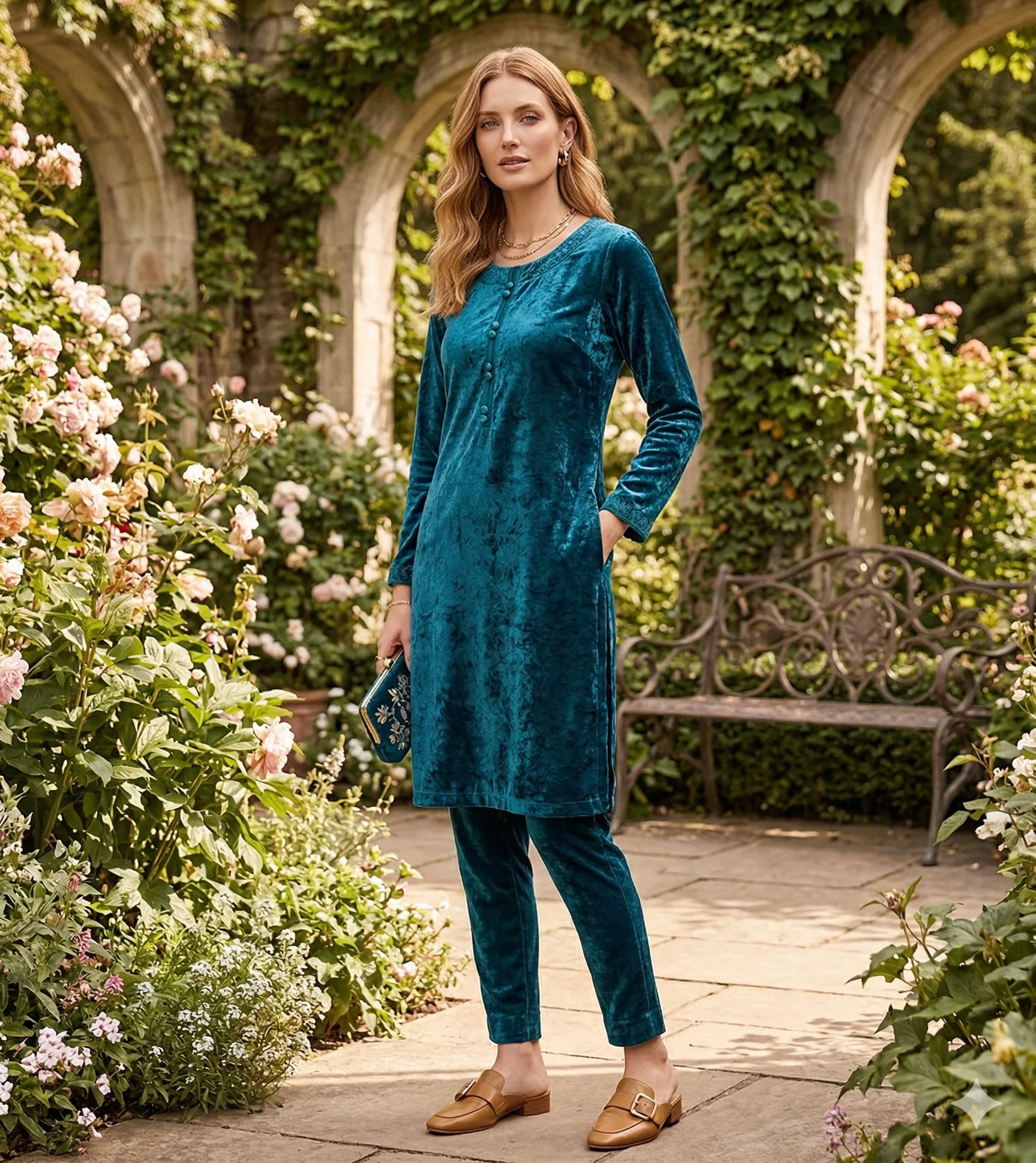 SLMN-55 Readymade VELVET Co-ord - Image 2