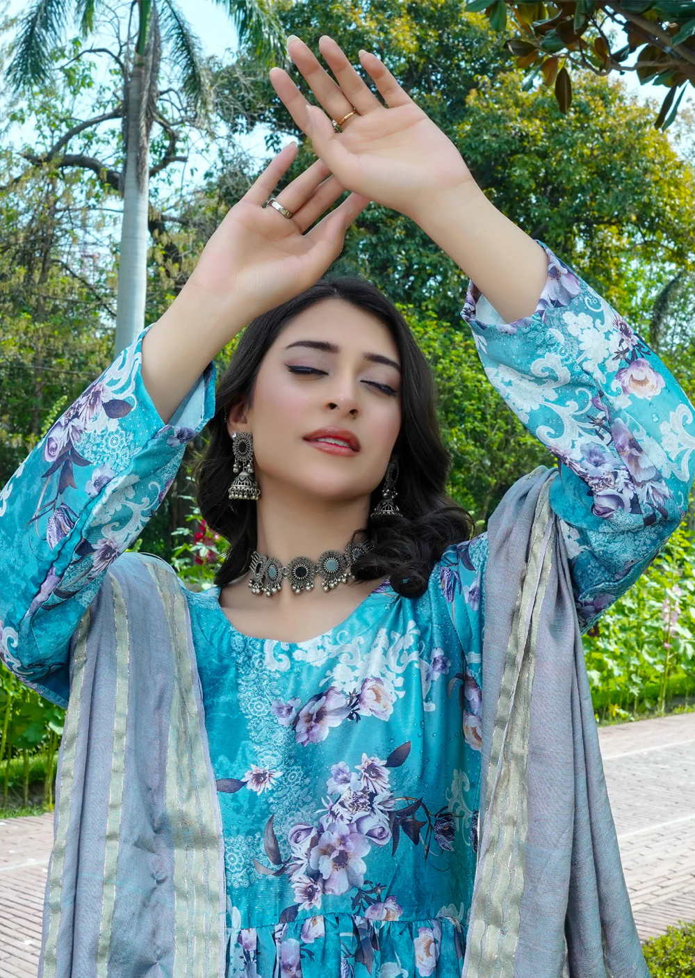 SLMPR-07 - Skyblue - Readymade - High Quality Printed Suit 2025 - Image 6