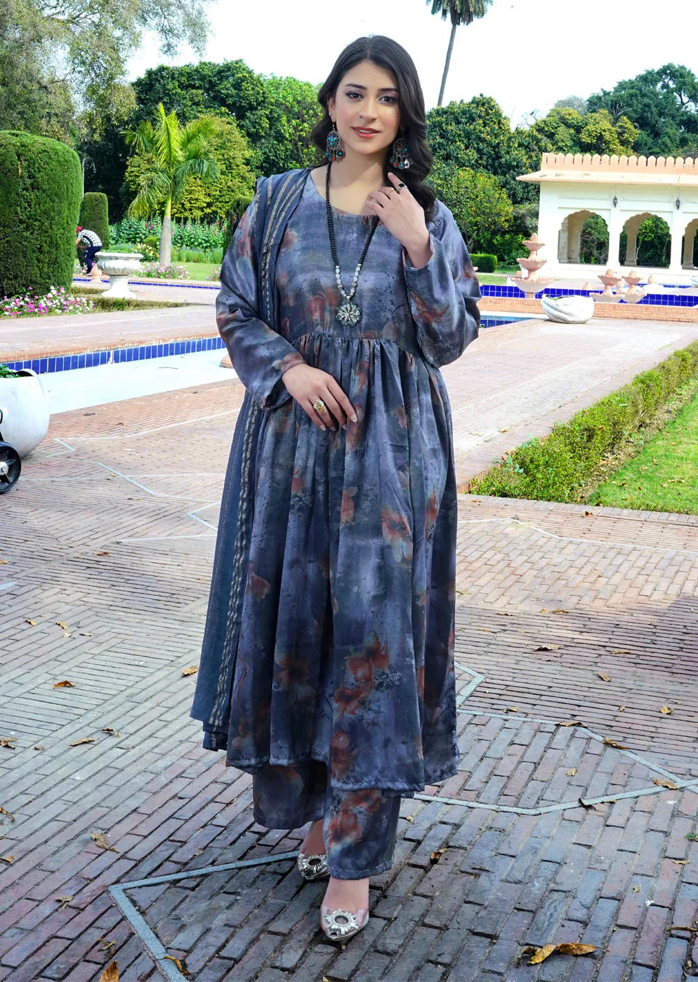 SLMPR-08 - Grey - Readymade - High Quality Printed Suit 2025 - Image 2