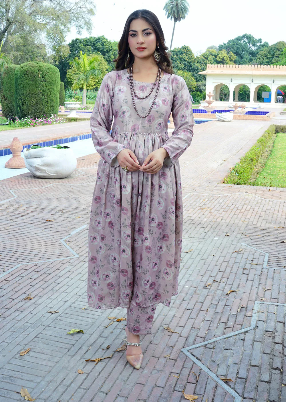SLMPR-09 - Peach - Readymade - High Quality Printed Suit 2025 - Image 7