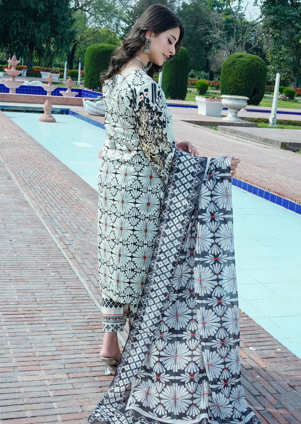 SLMPR-11 - Cream - Readymade - High Quality Printed Suit 2025 - Image 4