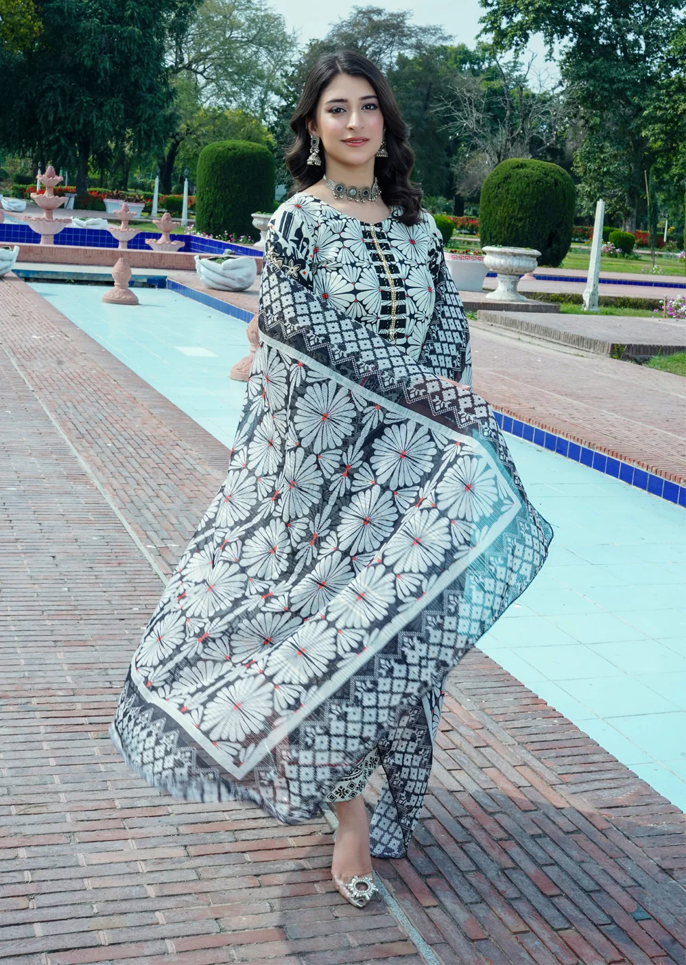 SLMPR-11 - Cream - Readymade - High Quality Printed Suit 2025 - Image 6