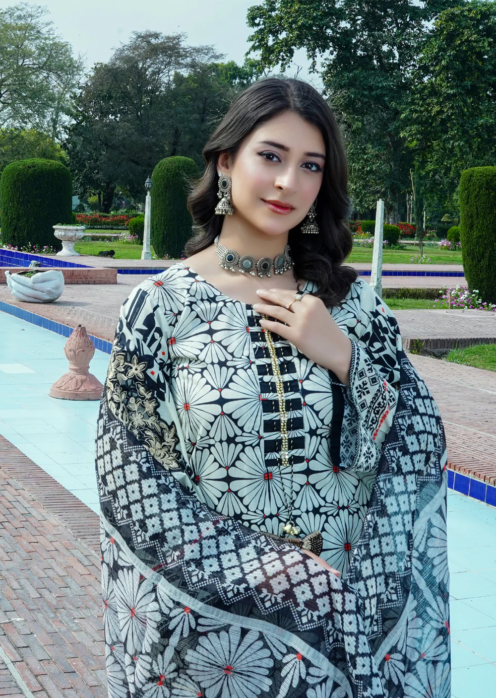 SLMPR-11 - Cream - Readymade - High Quality Printed Suit 2025 - Image 7
