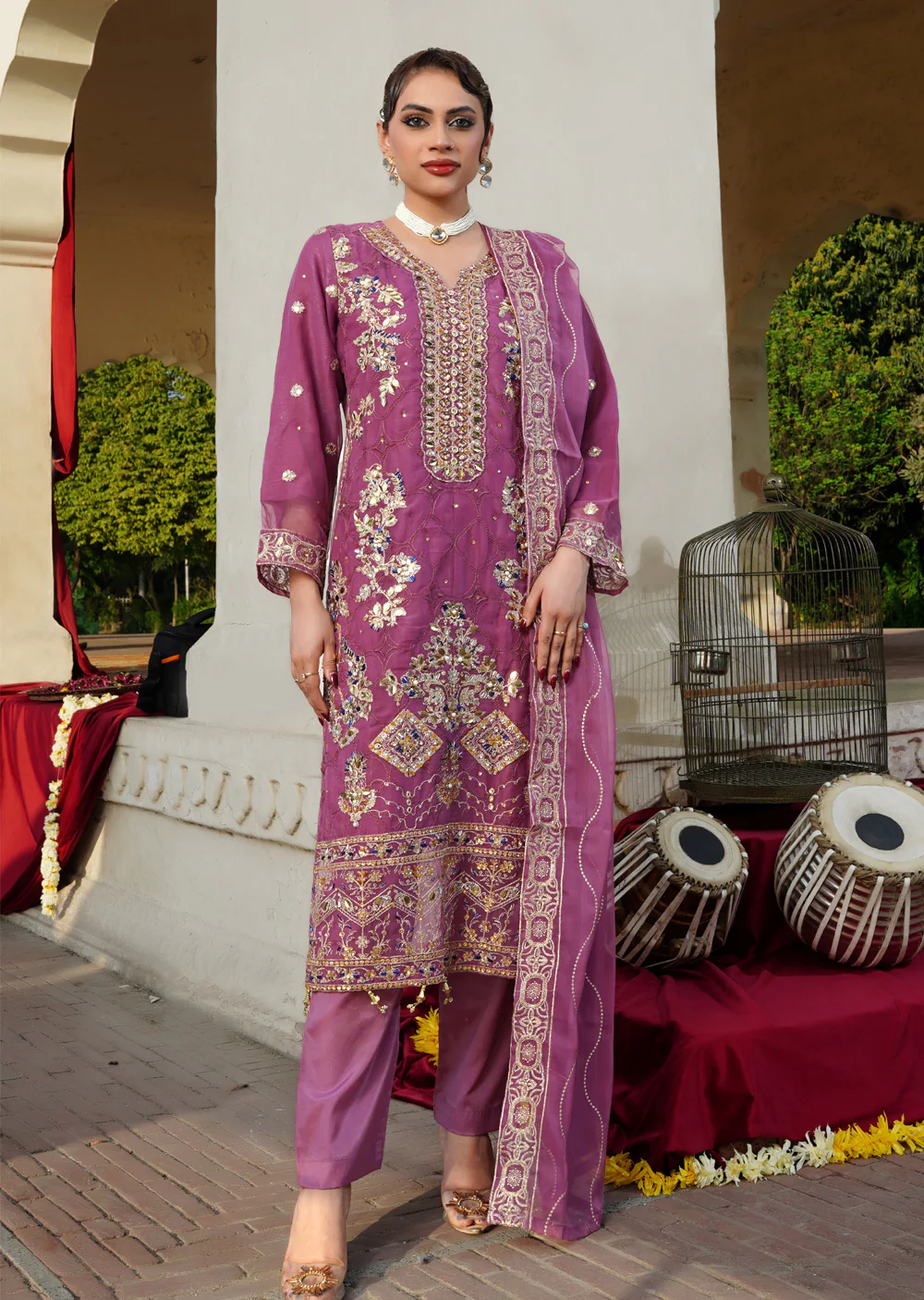 SLMPR-13 - Readymade - Chiffon Partywear Suit 2025